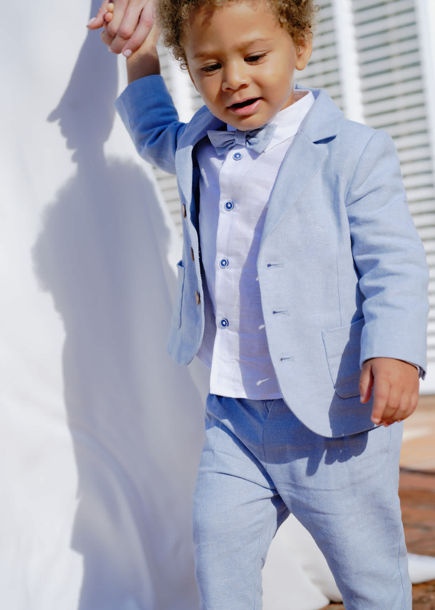 Set pantaloni cu papion bebe