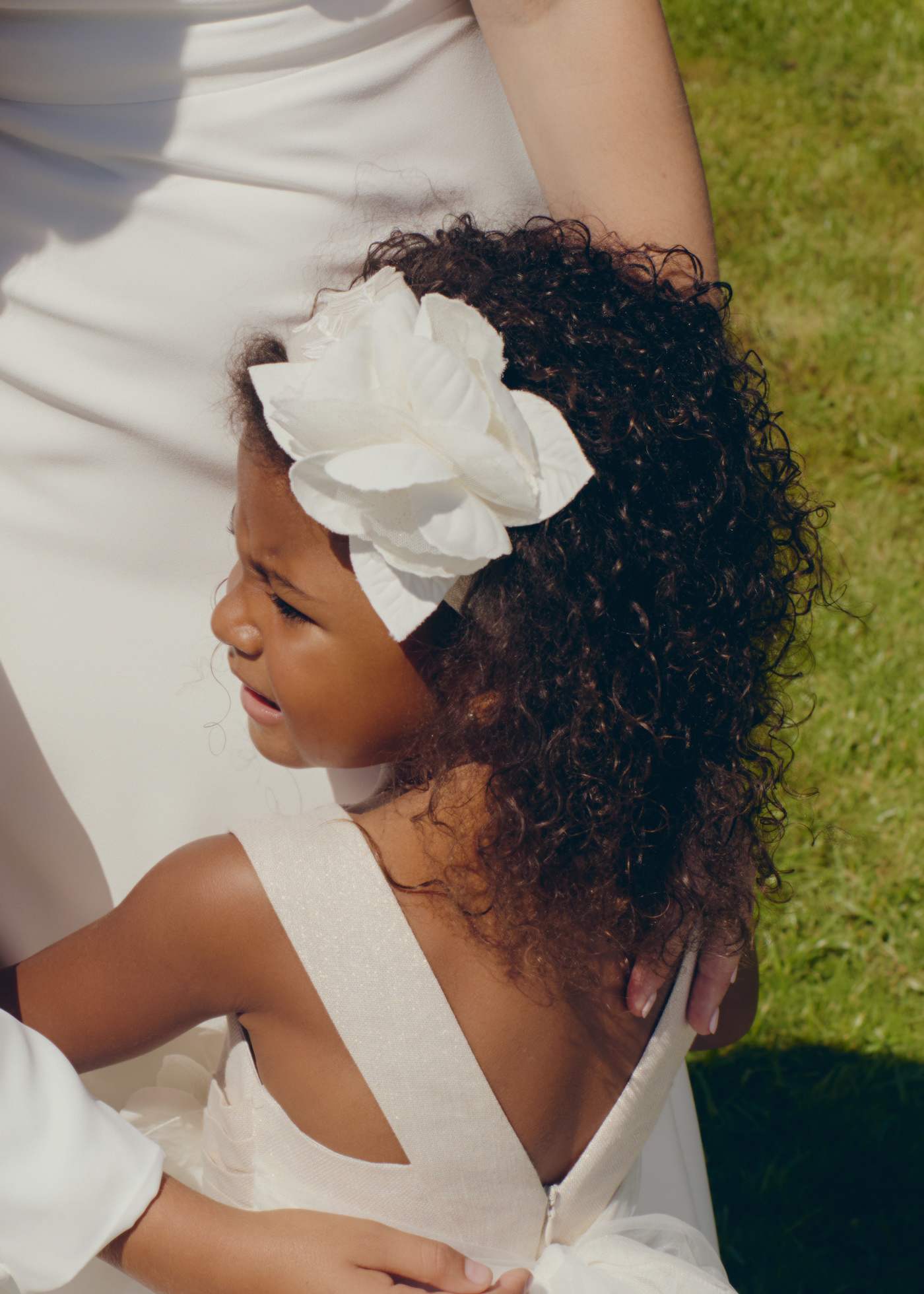 Girl shiny linen headband