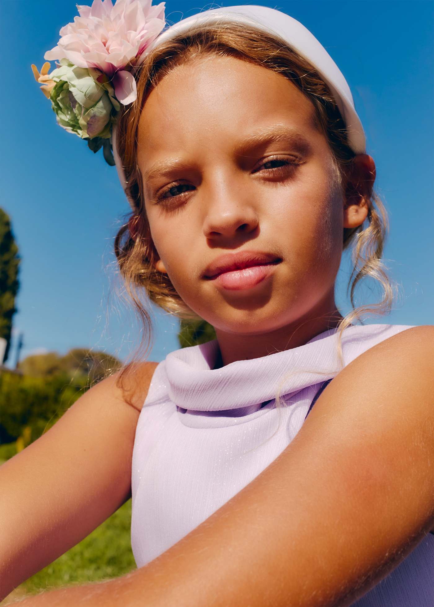 Diadema flores niña