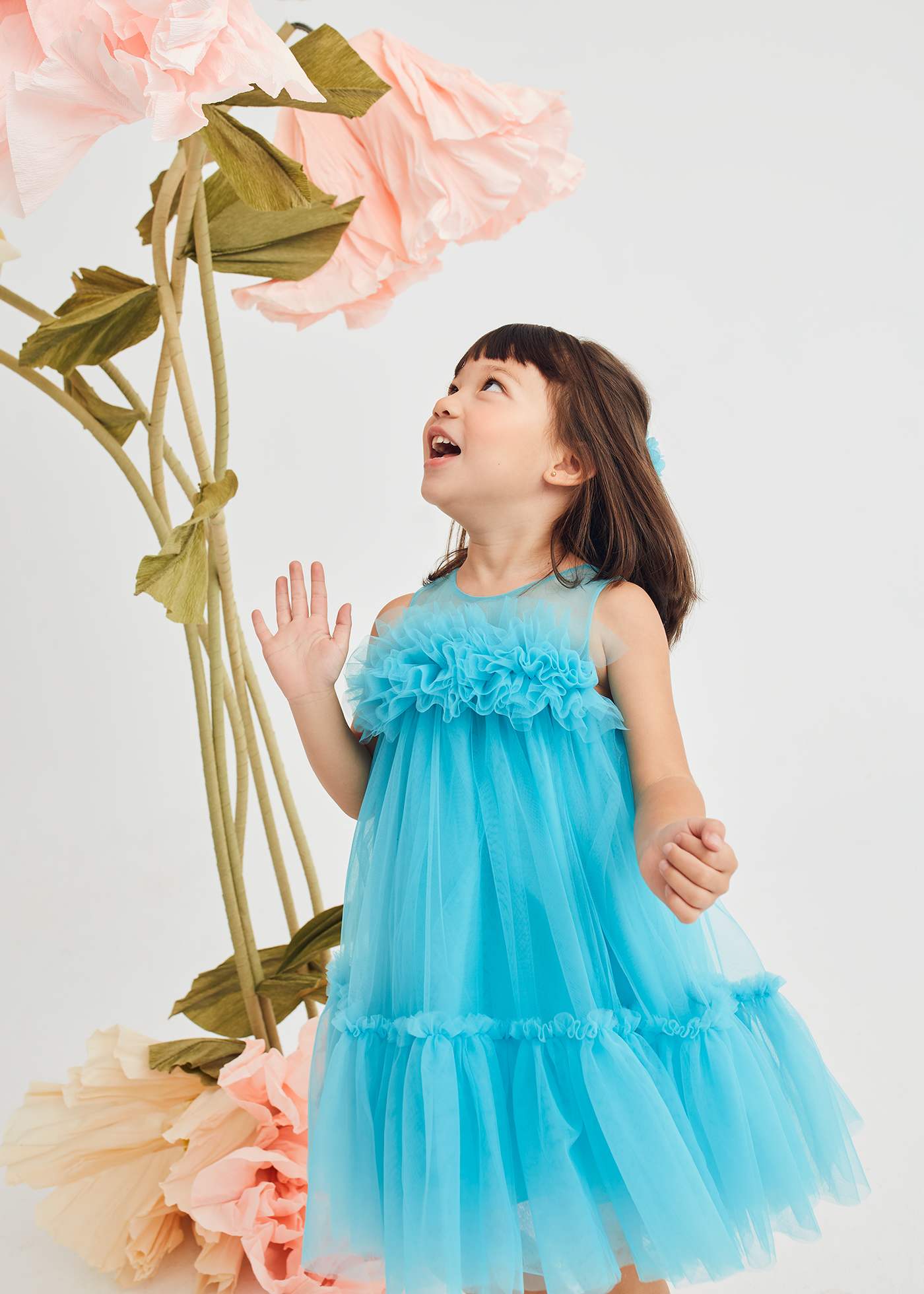 Baby tulle dress with volume