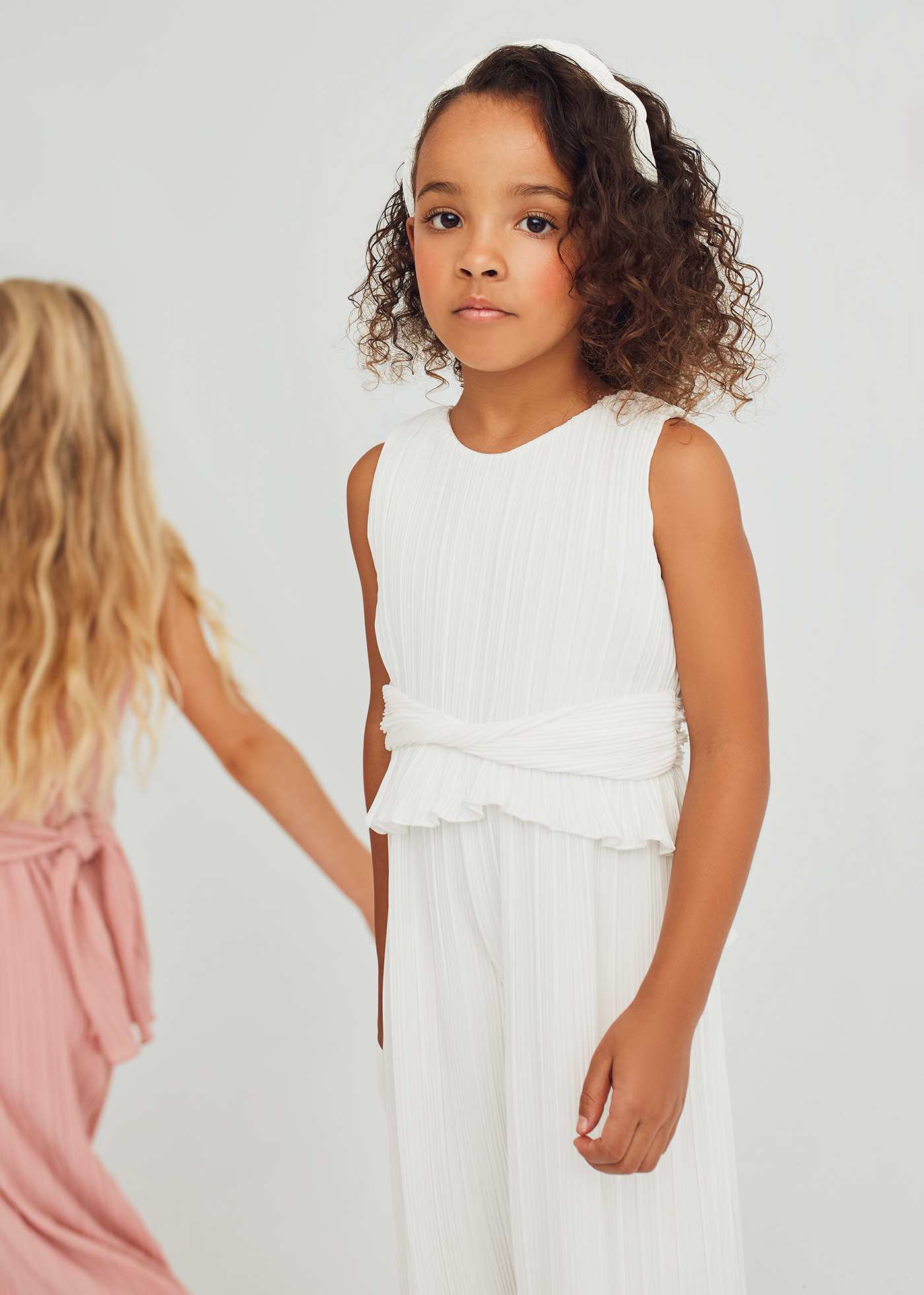 Tuta chiffon plissettata bambina