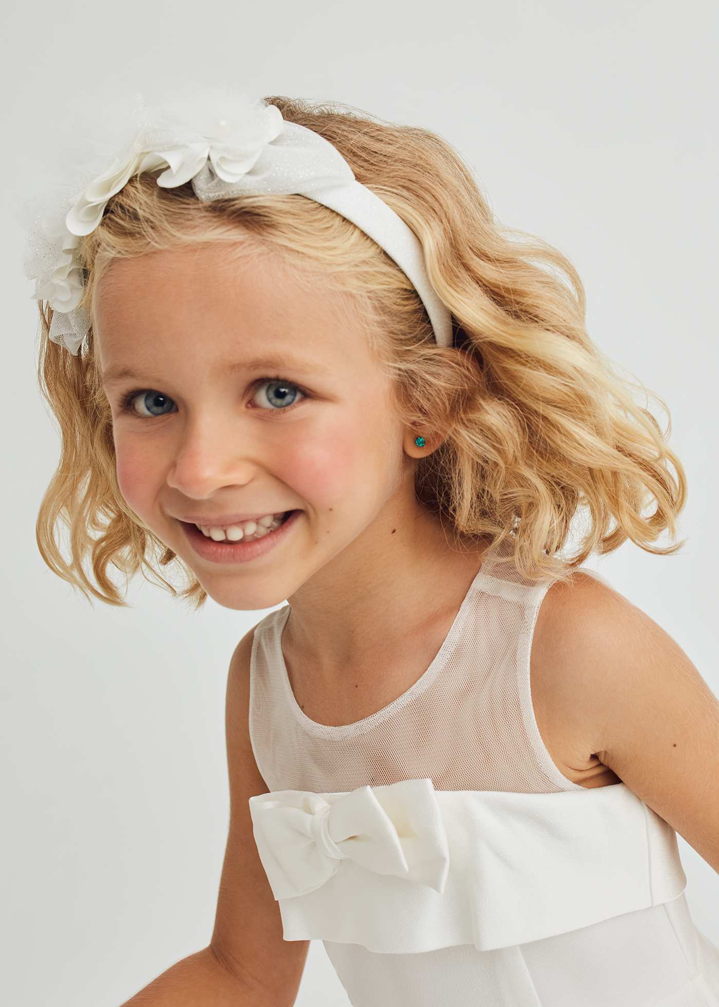 Cerchietto fiori combined bambina