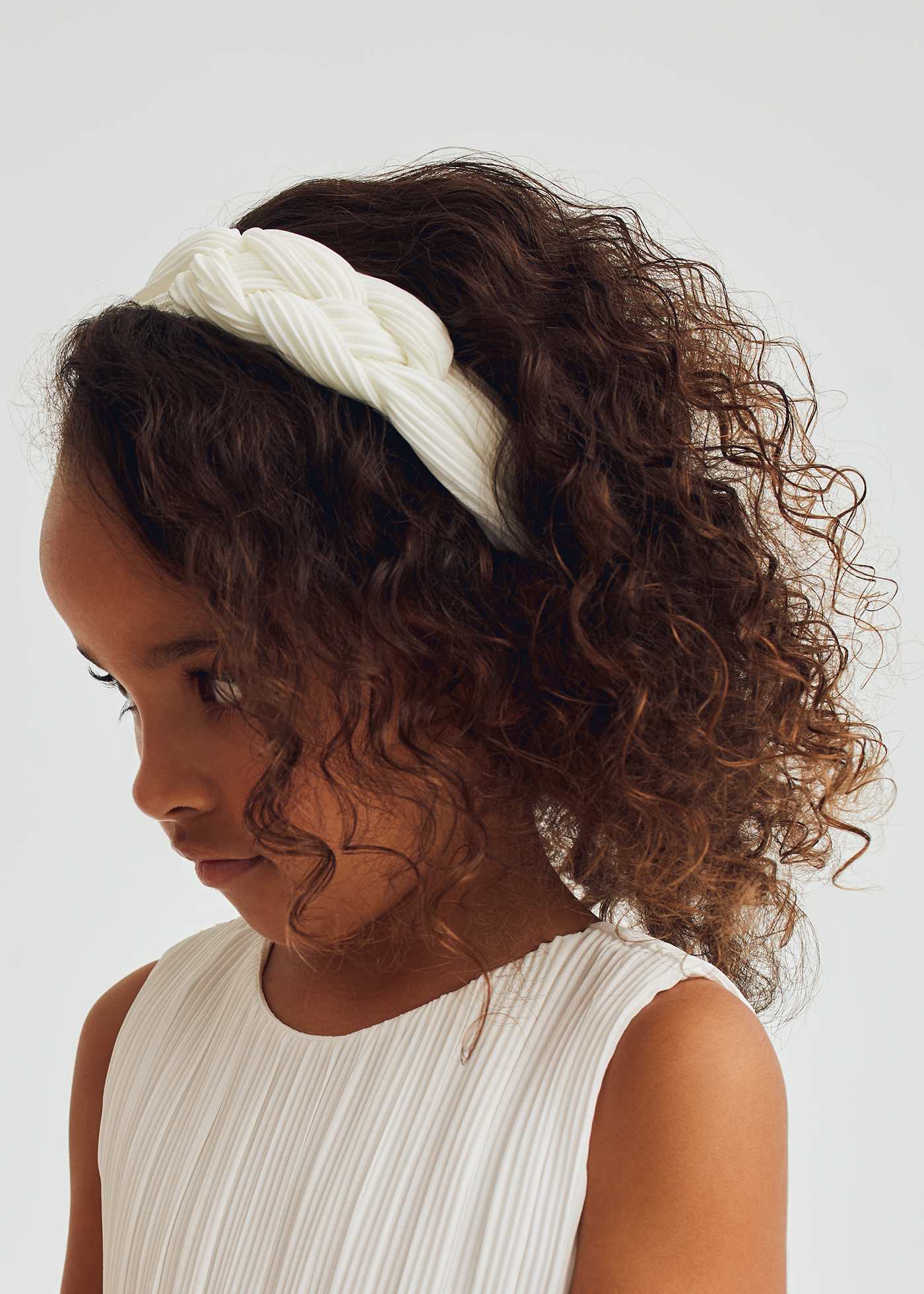 Cerchietto chiffon plissettato bambina