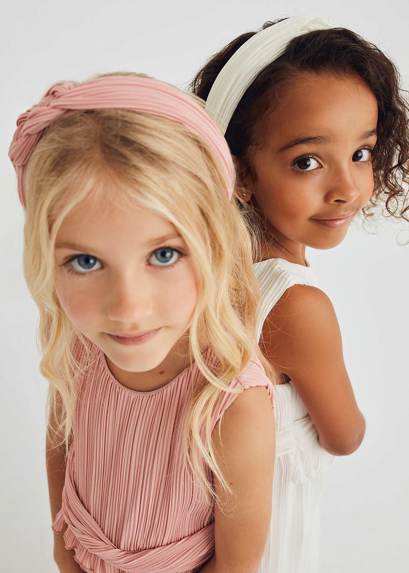 Cerchietto chiffon plissettato bambina