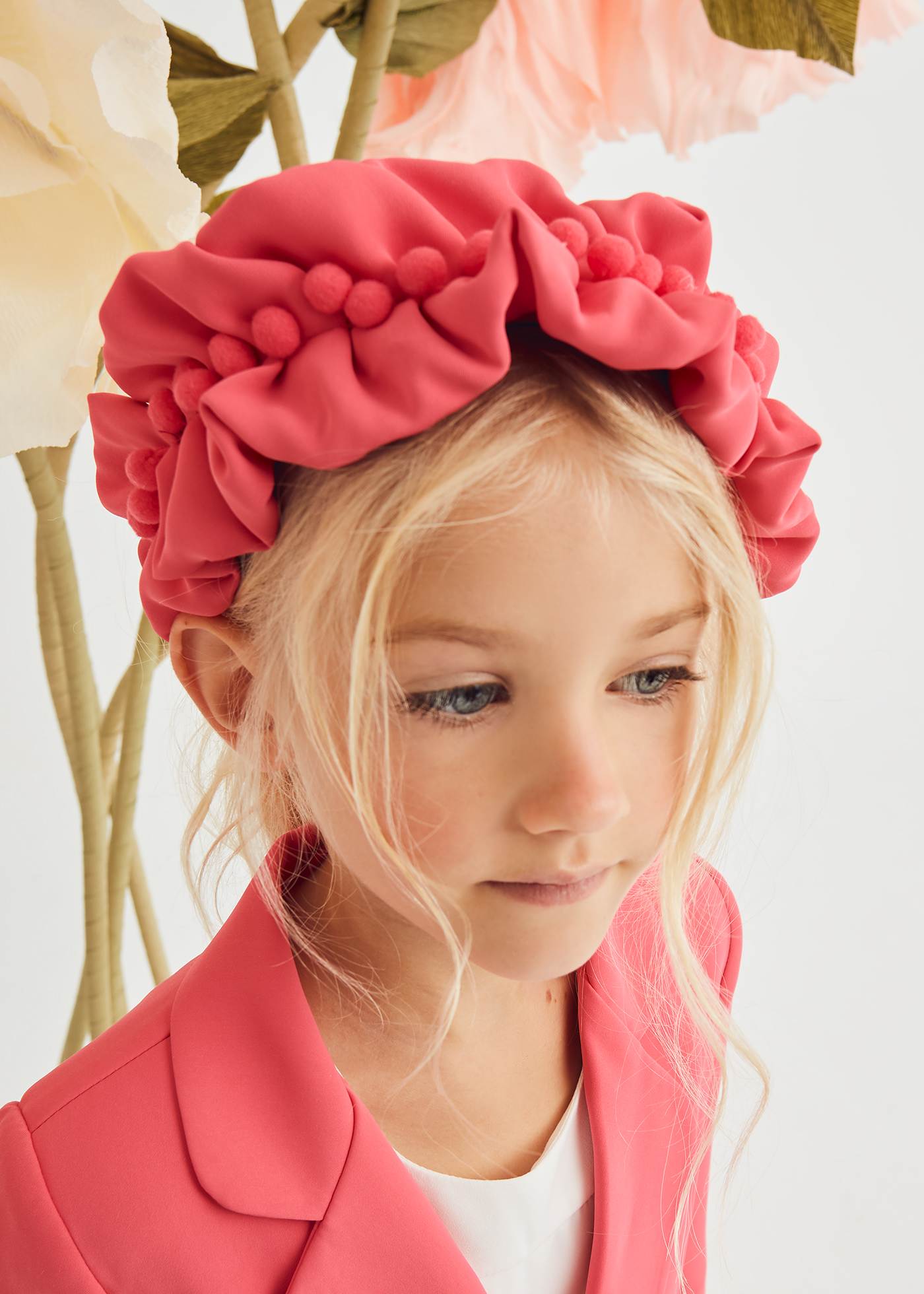 Girl crepe ruffle headband