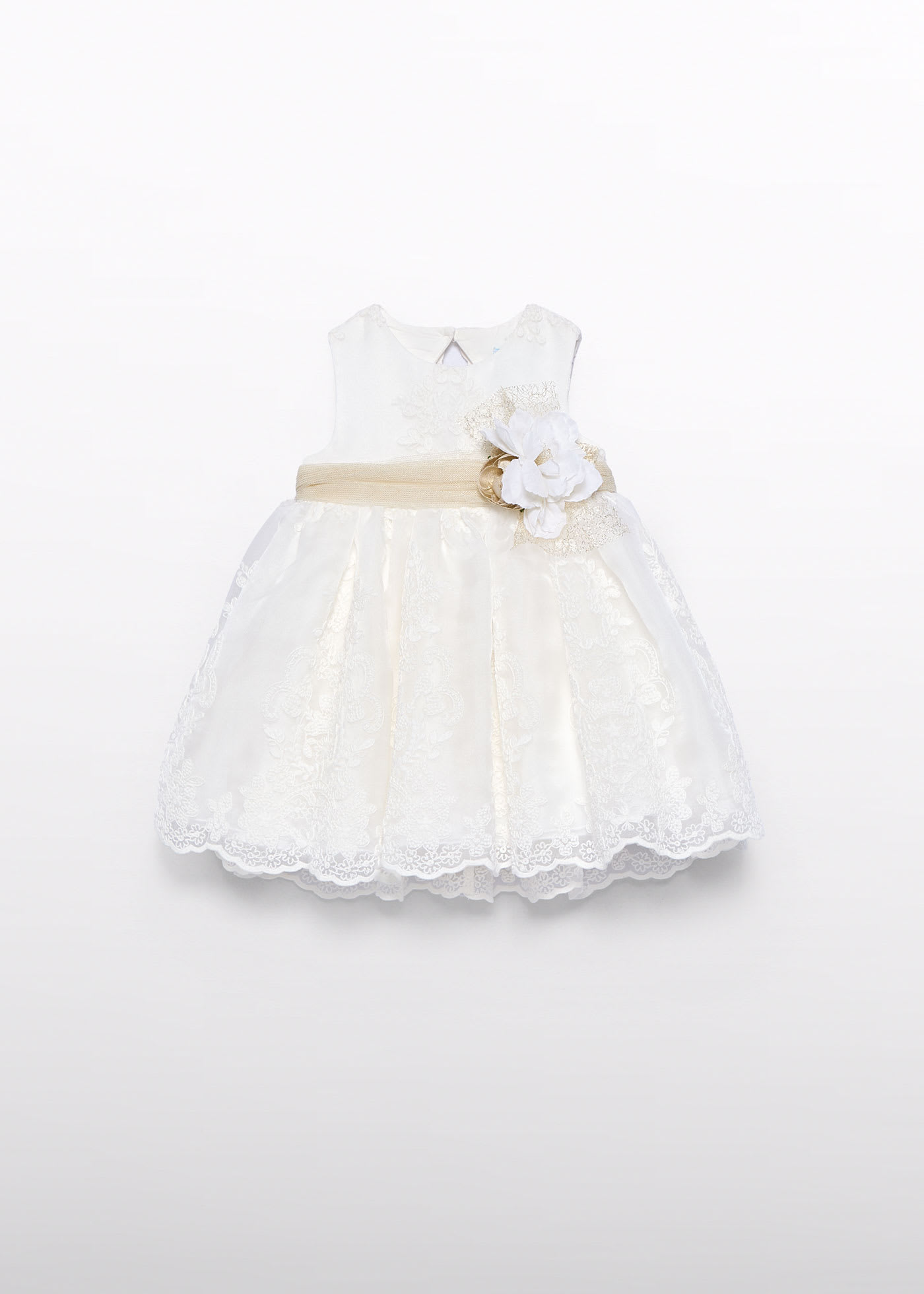 Vestido organza bordada bebé