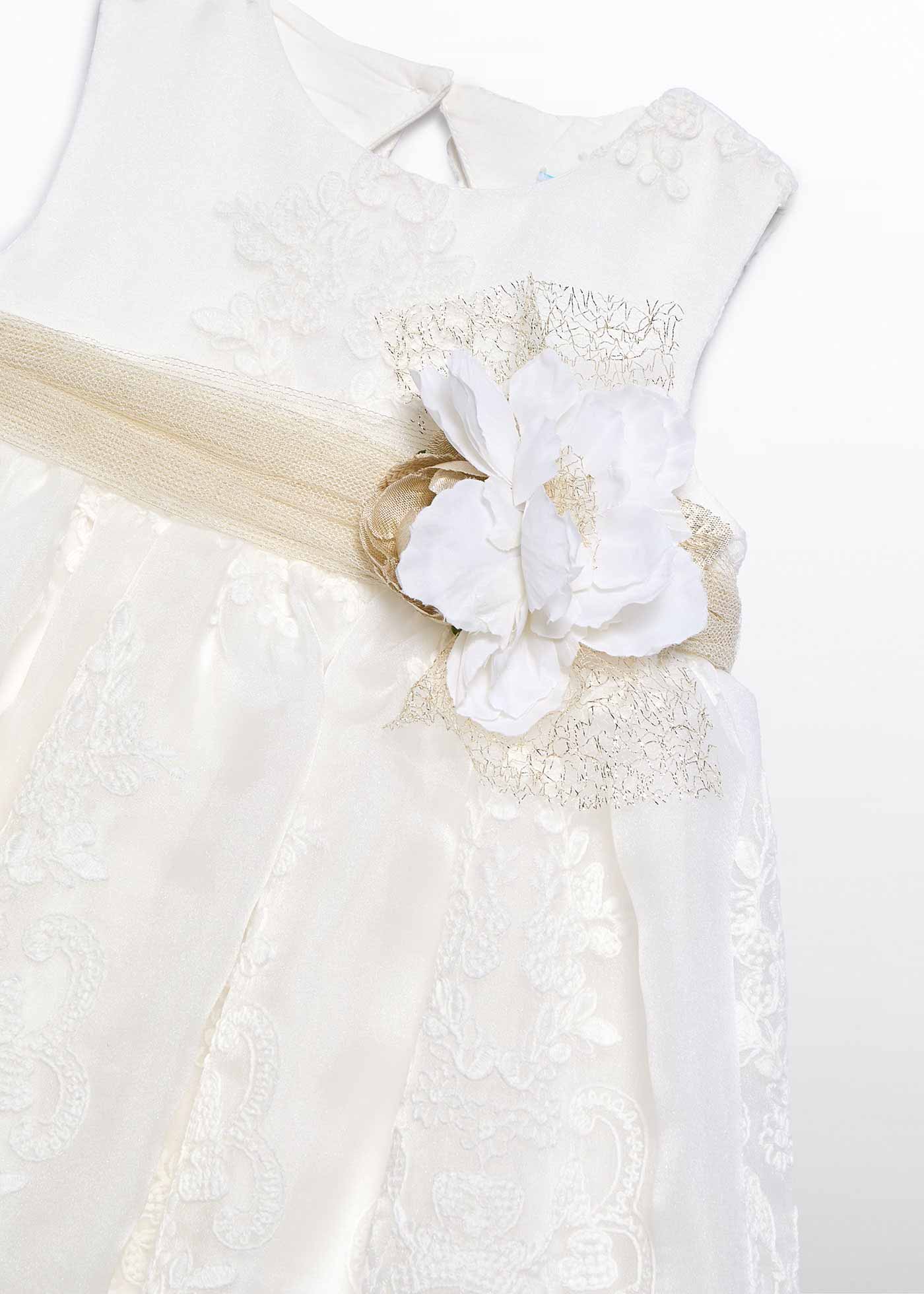 Abito organza ricamo neonata