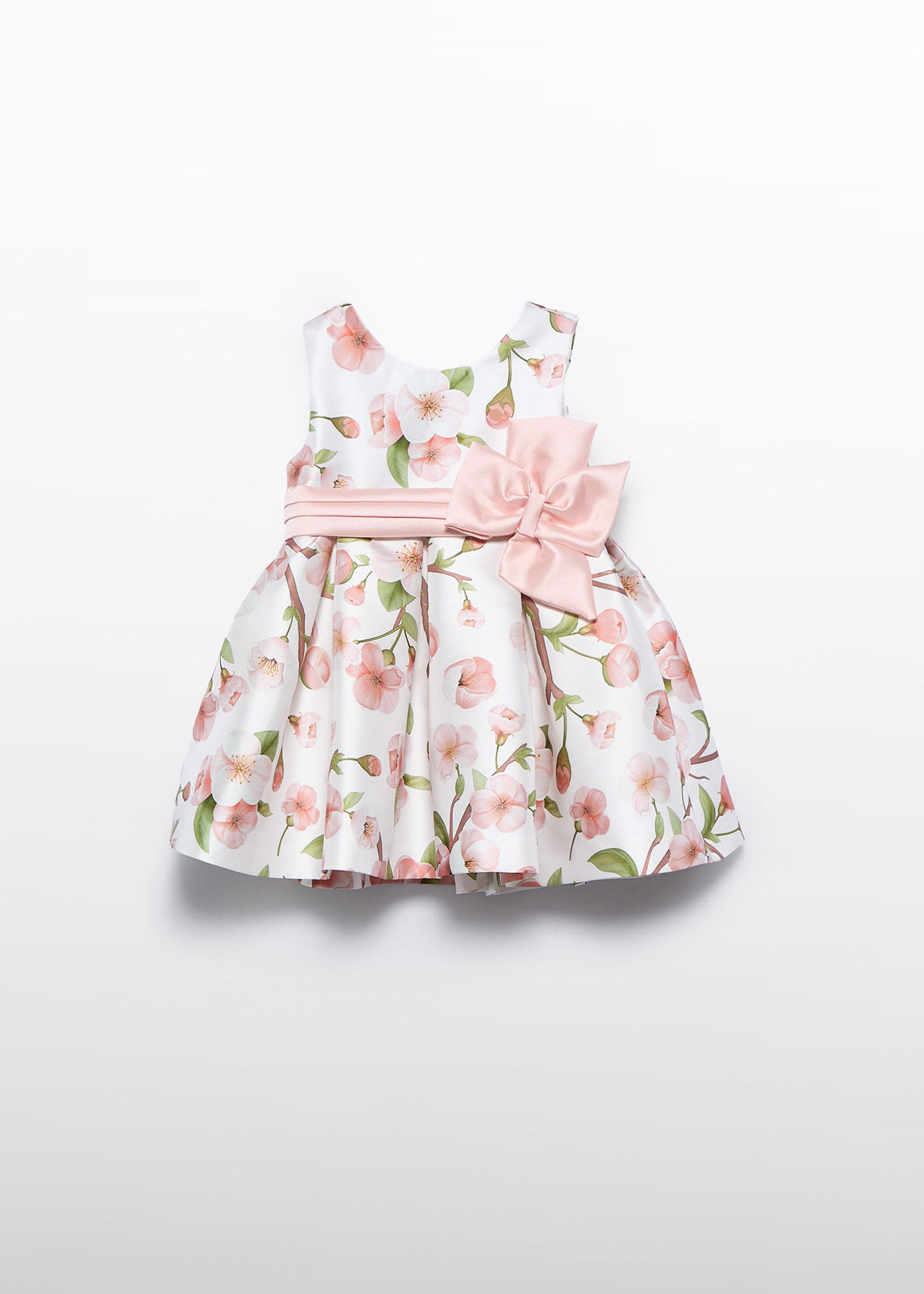 Robe mikado fleurie bébé