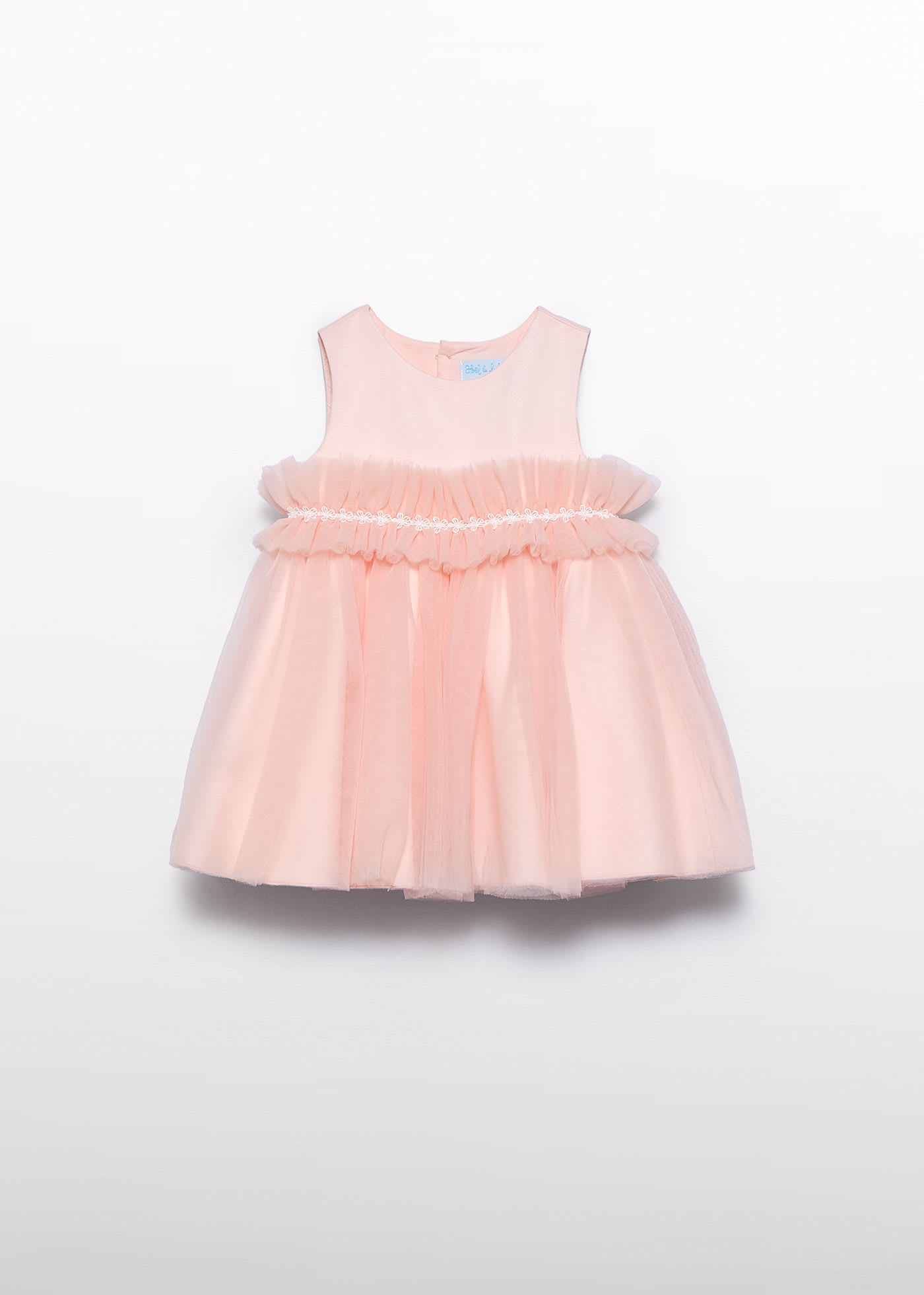 Abito tulle volant neonata