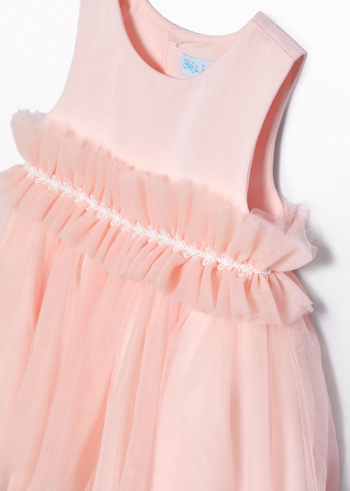 Abito tulle volant neonata