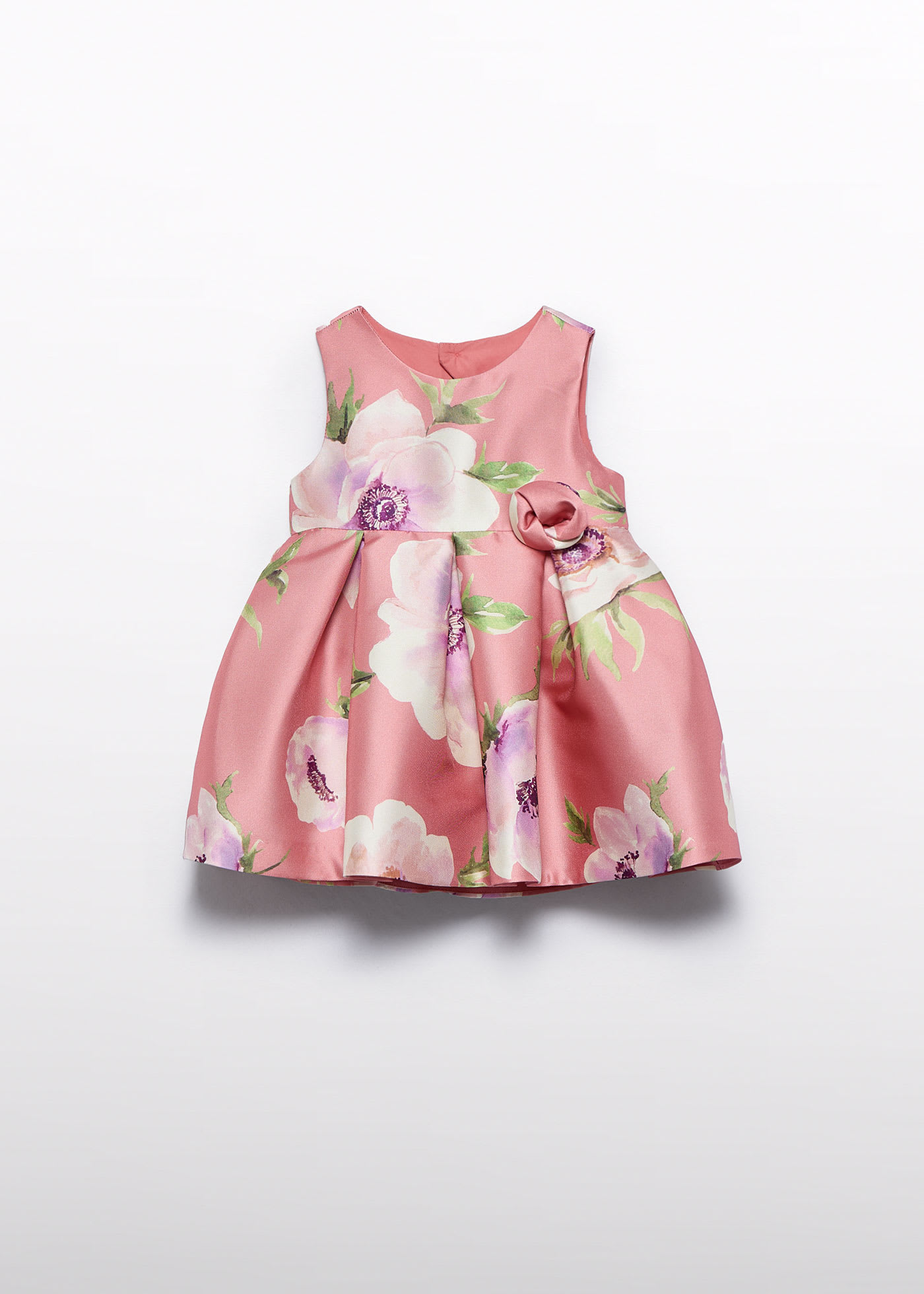 Robe mikado fleurie bébé