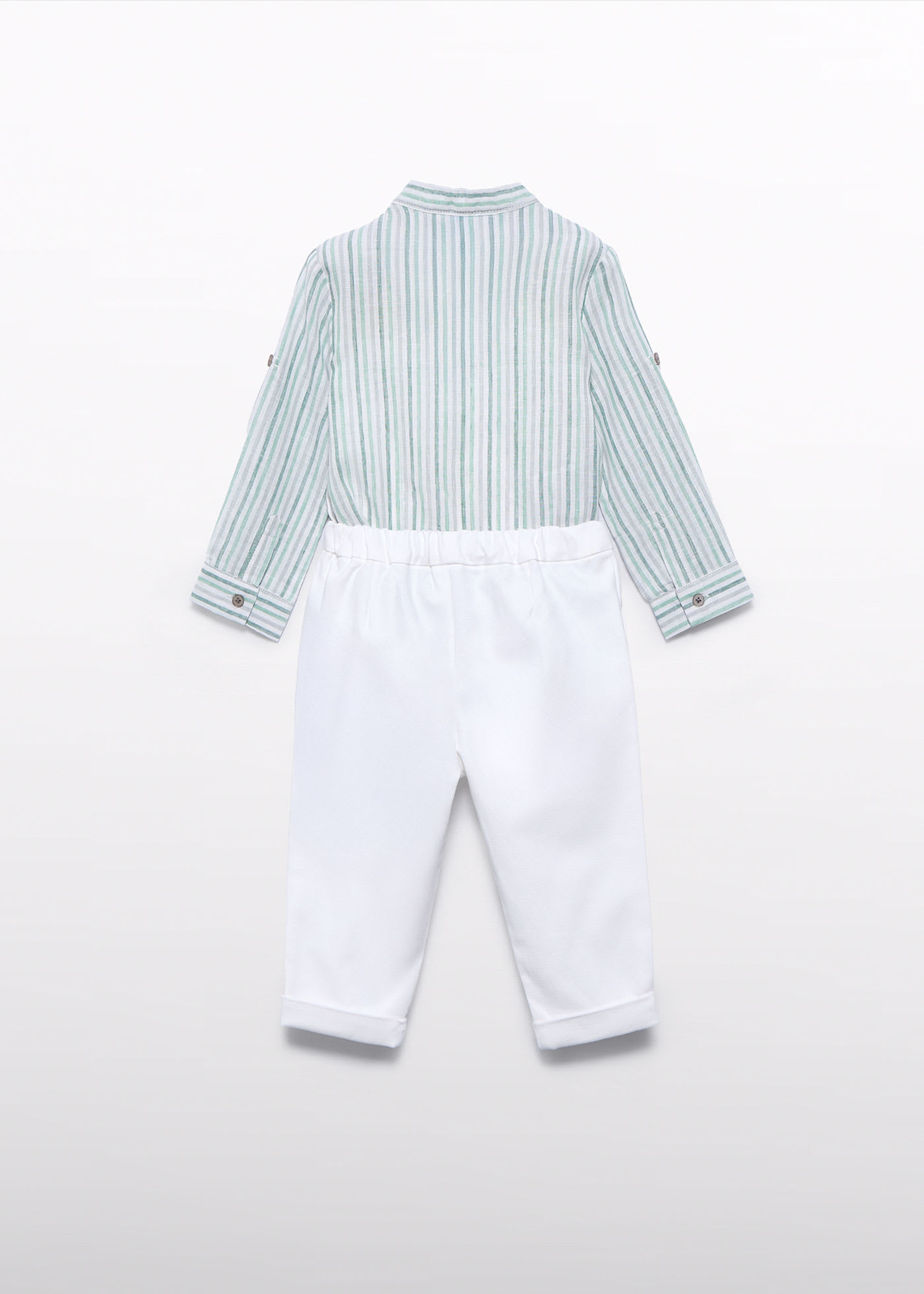 Baby linen pants and shirt set