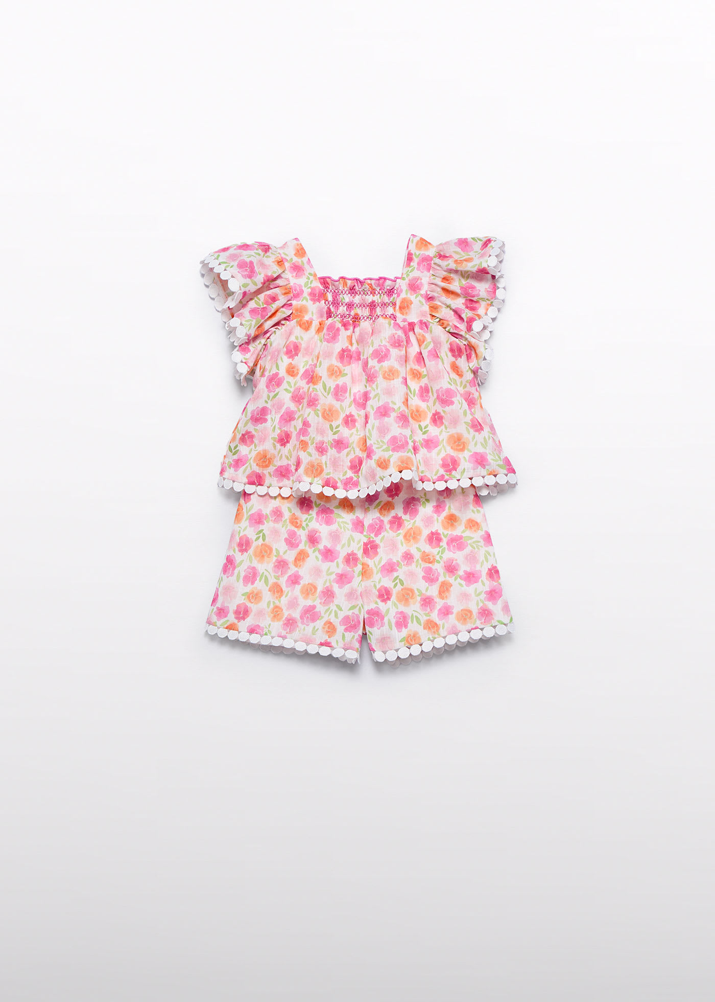 Baby floral shorts and top set
