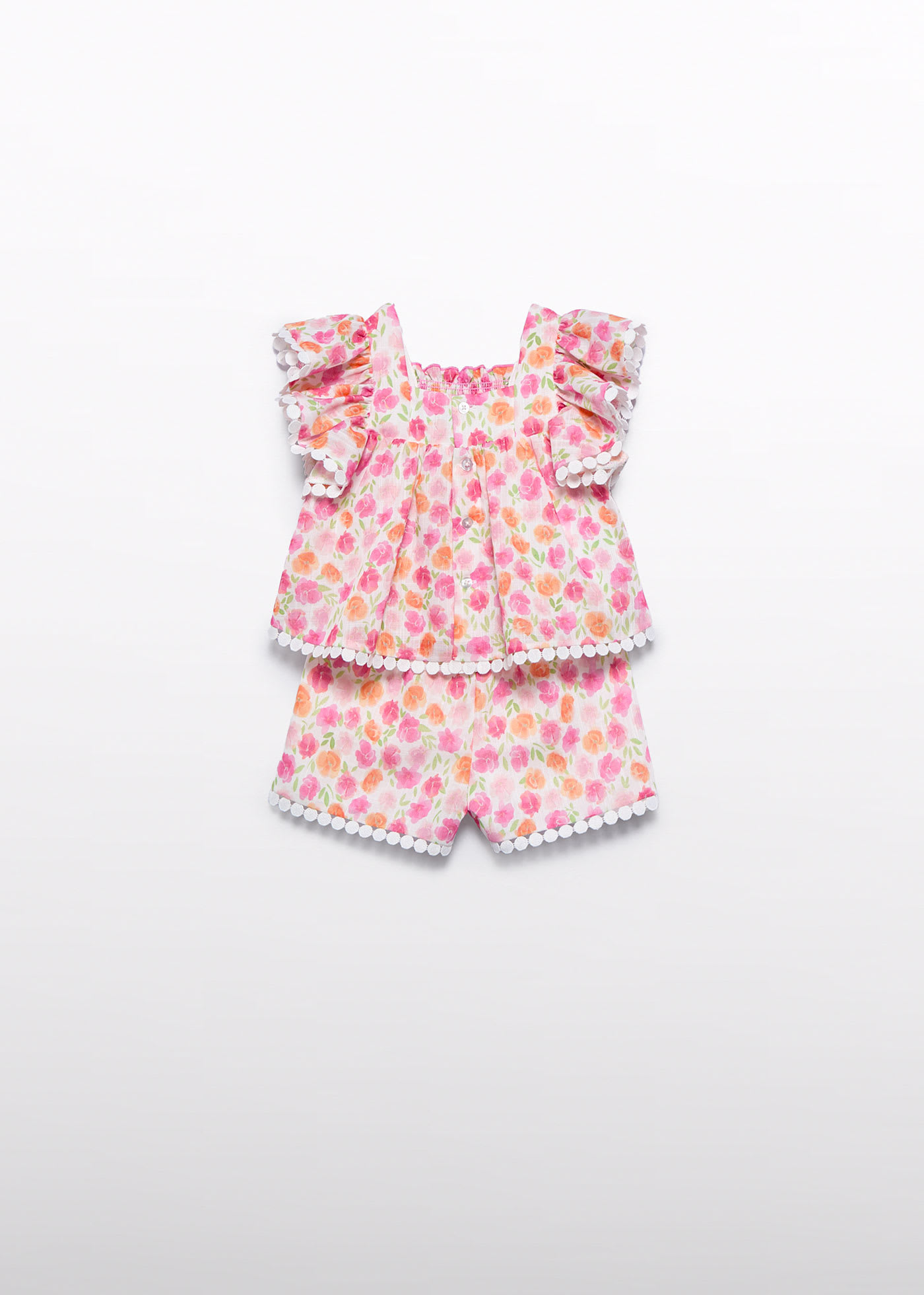Baby floral shorts and top set