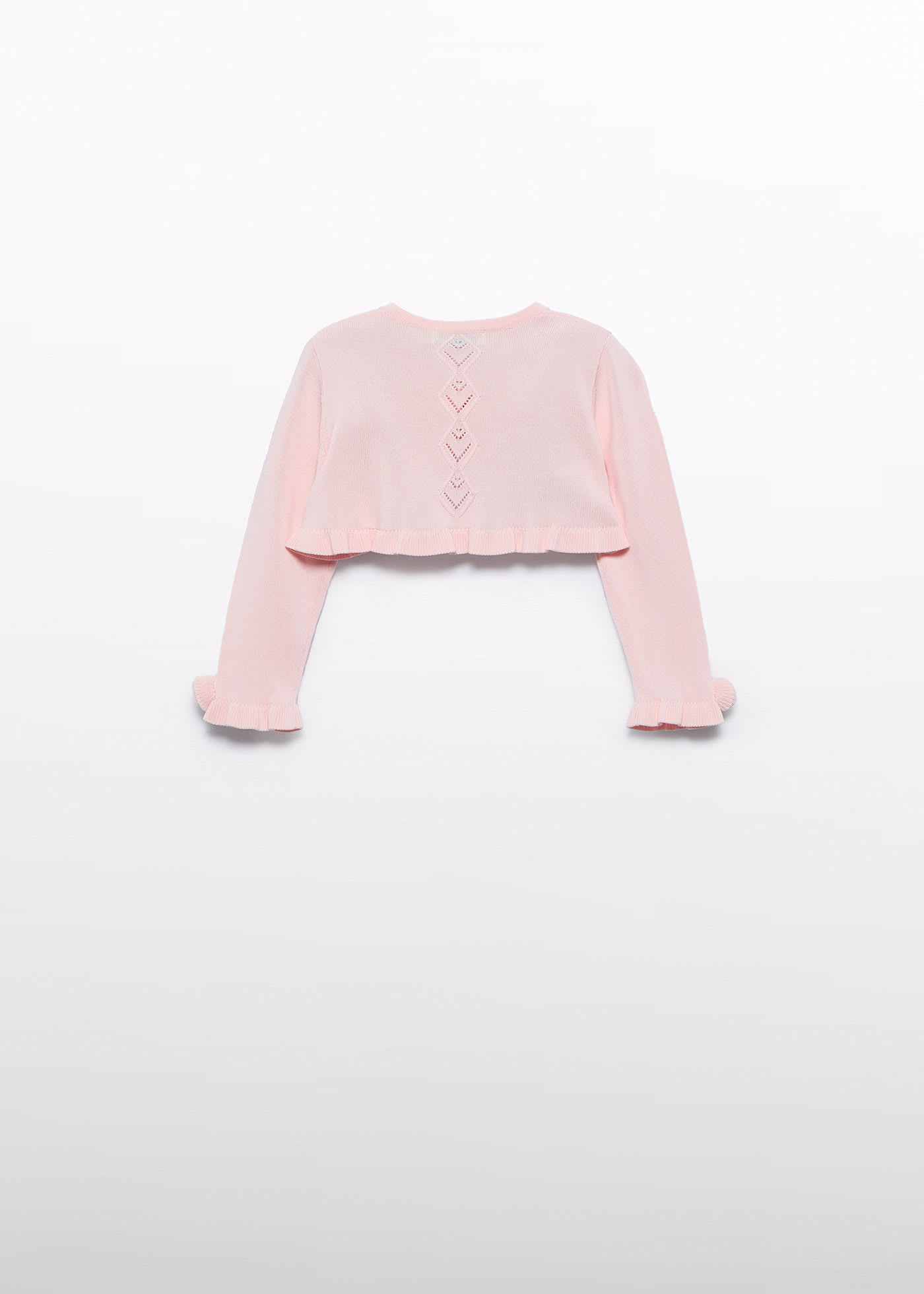Cardigan tricot traforato neonata