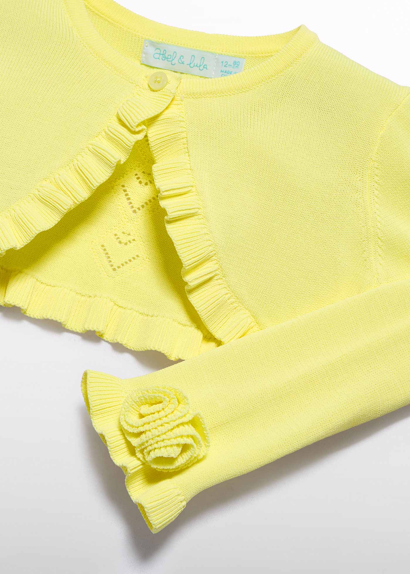 Cardigan tricot traforato neonata