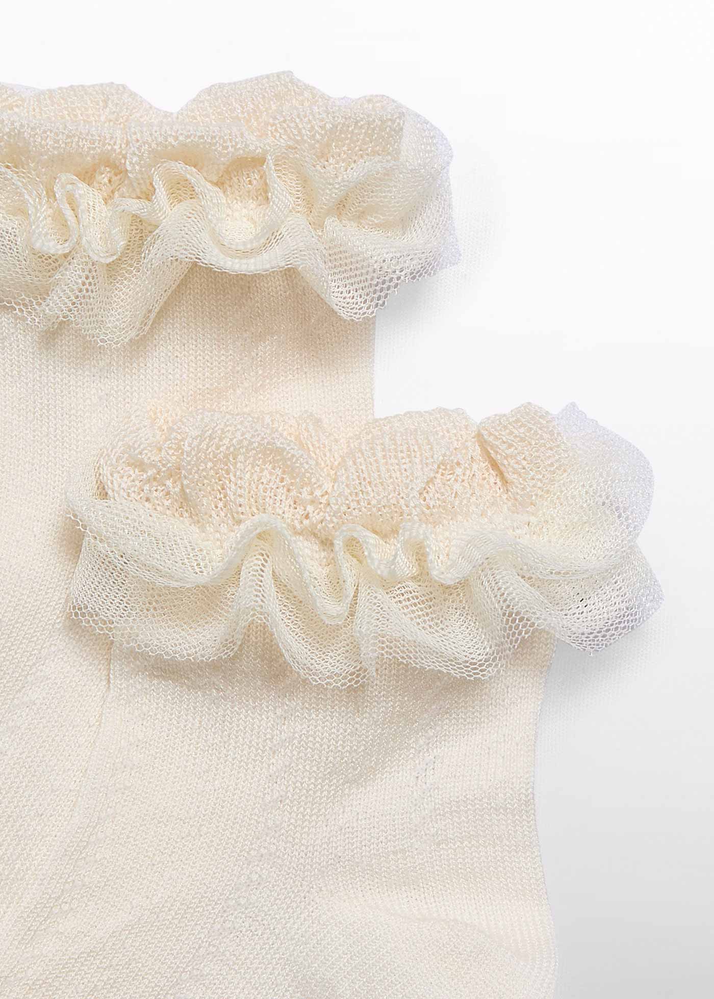Chaussettes à volants en tulle fille