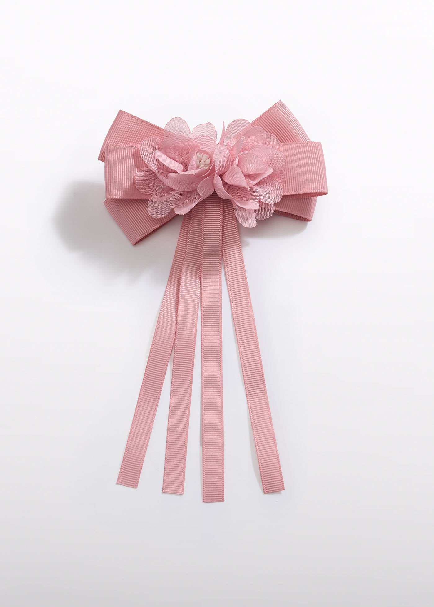 Girl flower bow hair clip