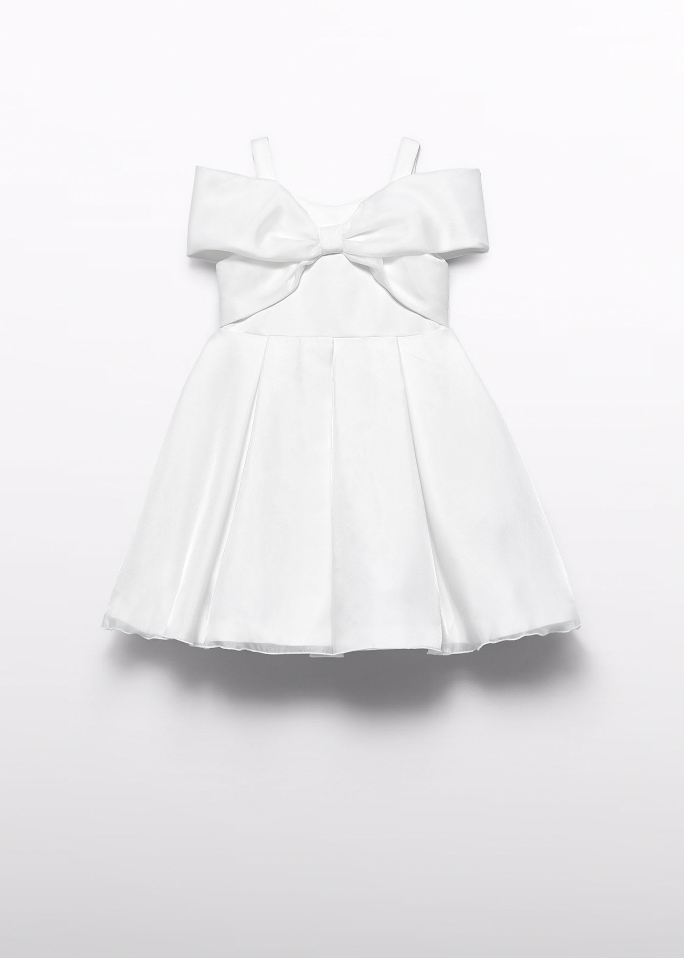 Abito fiocco organza bambina