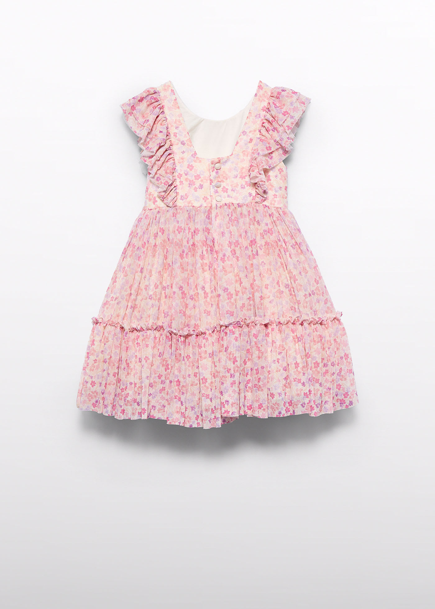 Girl print tulle dress