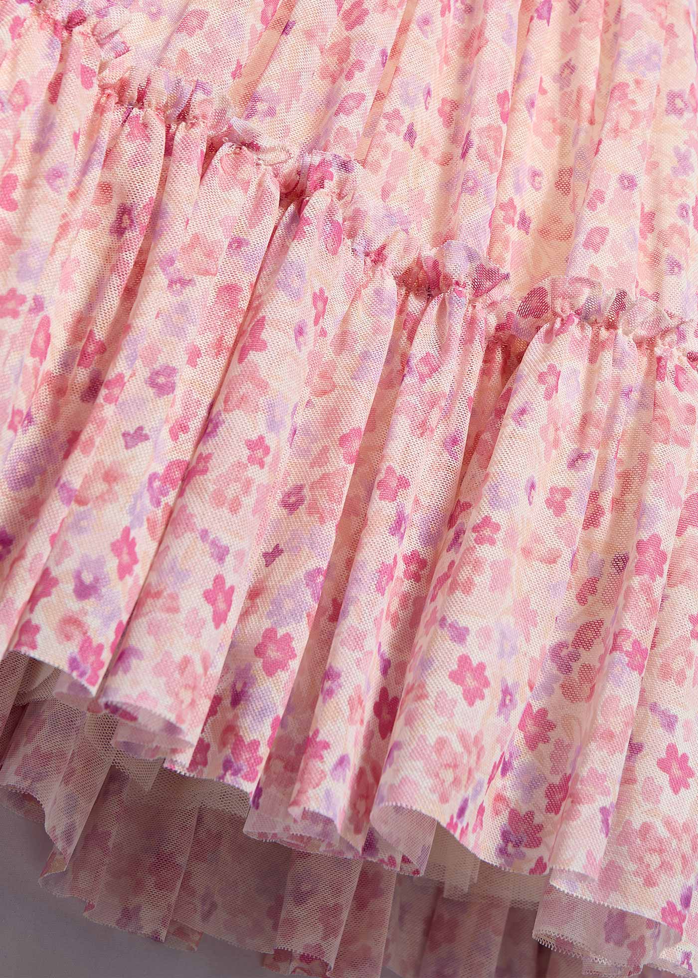 Girl print tulle dress