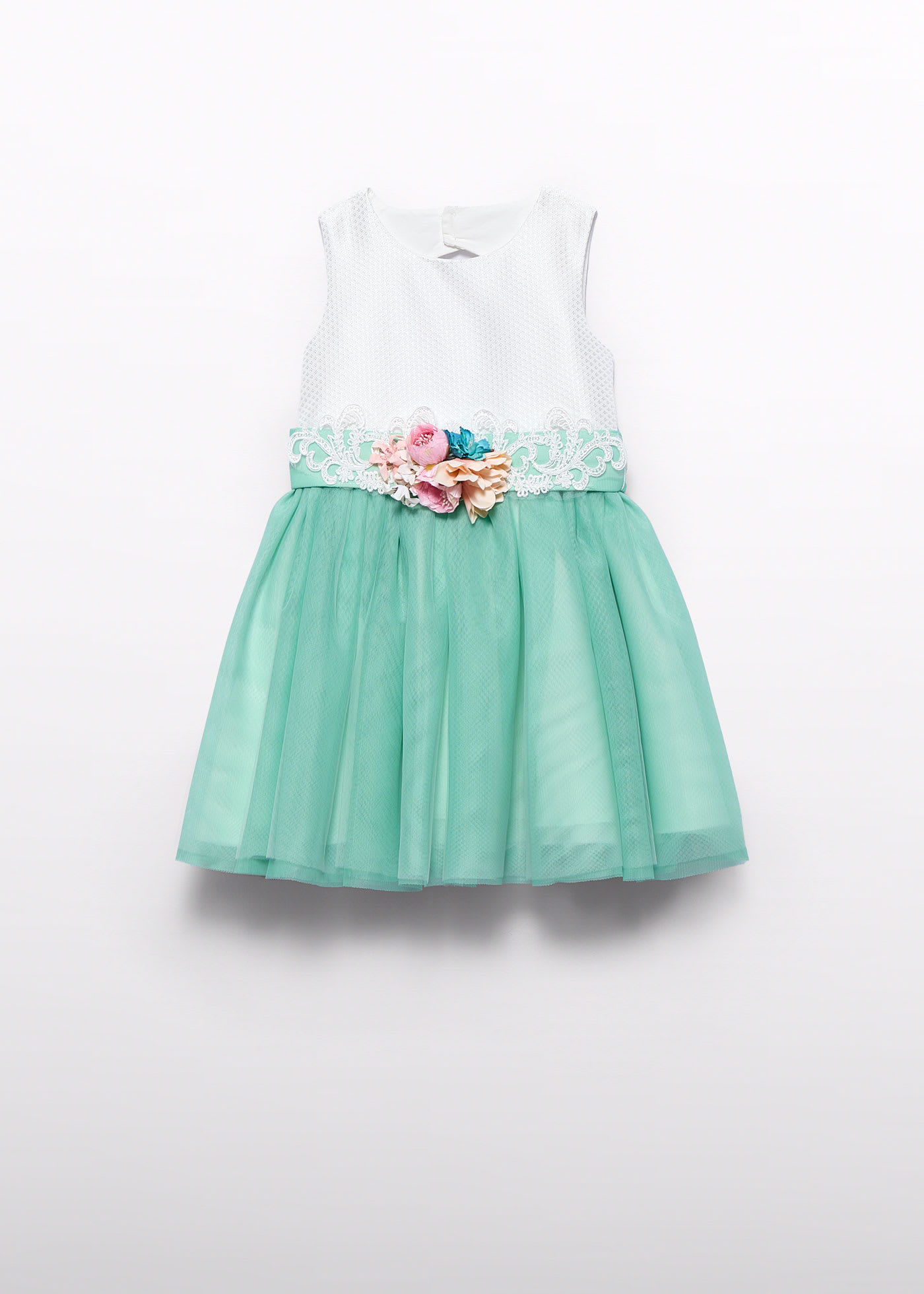 Girl dress with combined structure