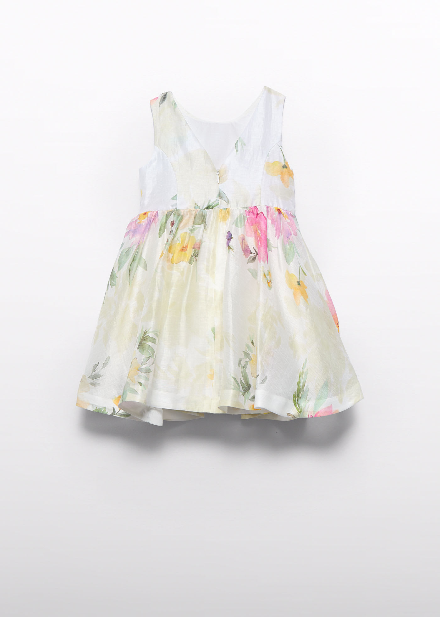 Abito lino fiori bambina