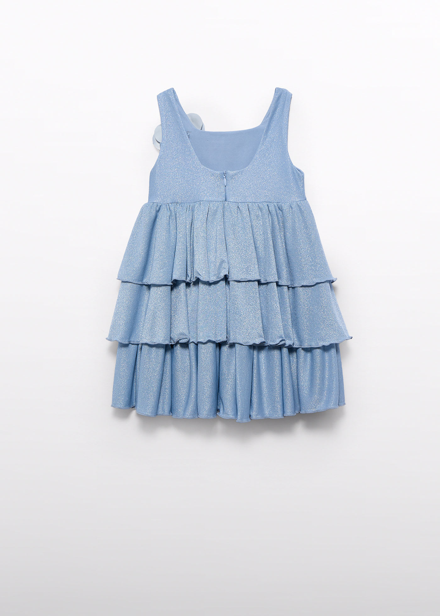 Robe en tricot à volants fille