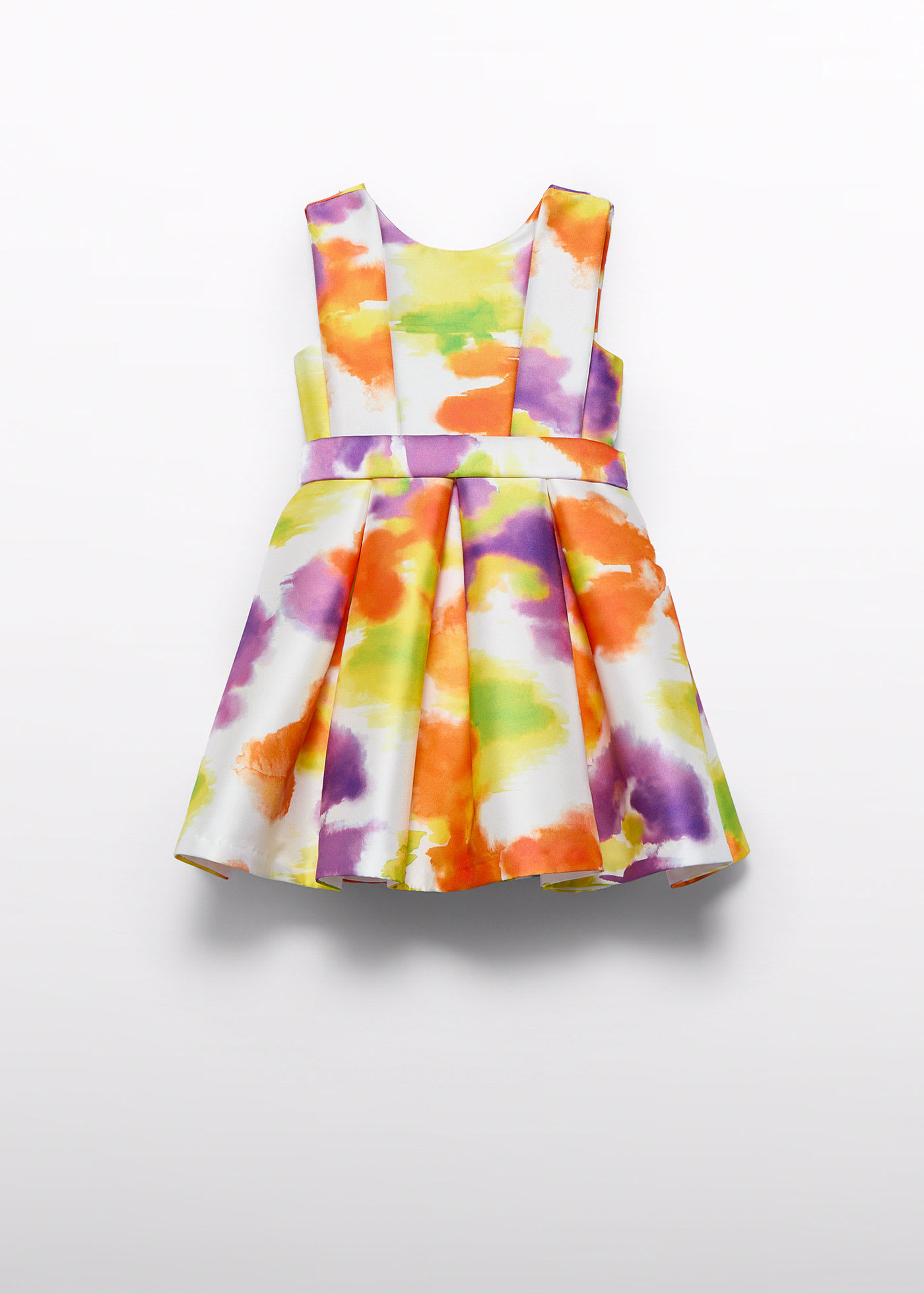 Girl printed mikado dress