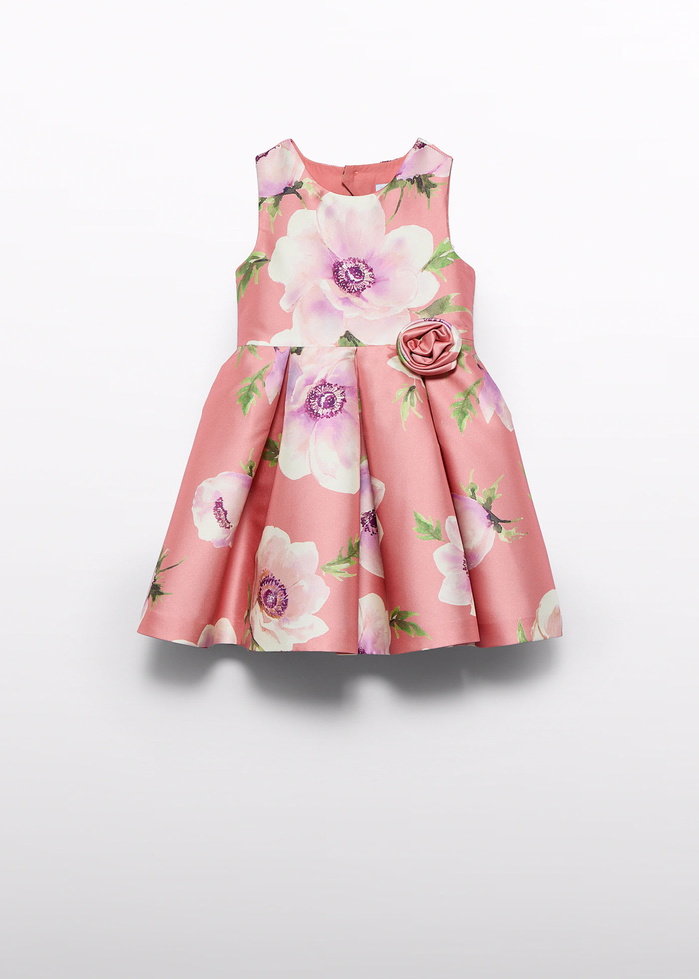 Robe mikado à fleurs fille