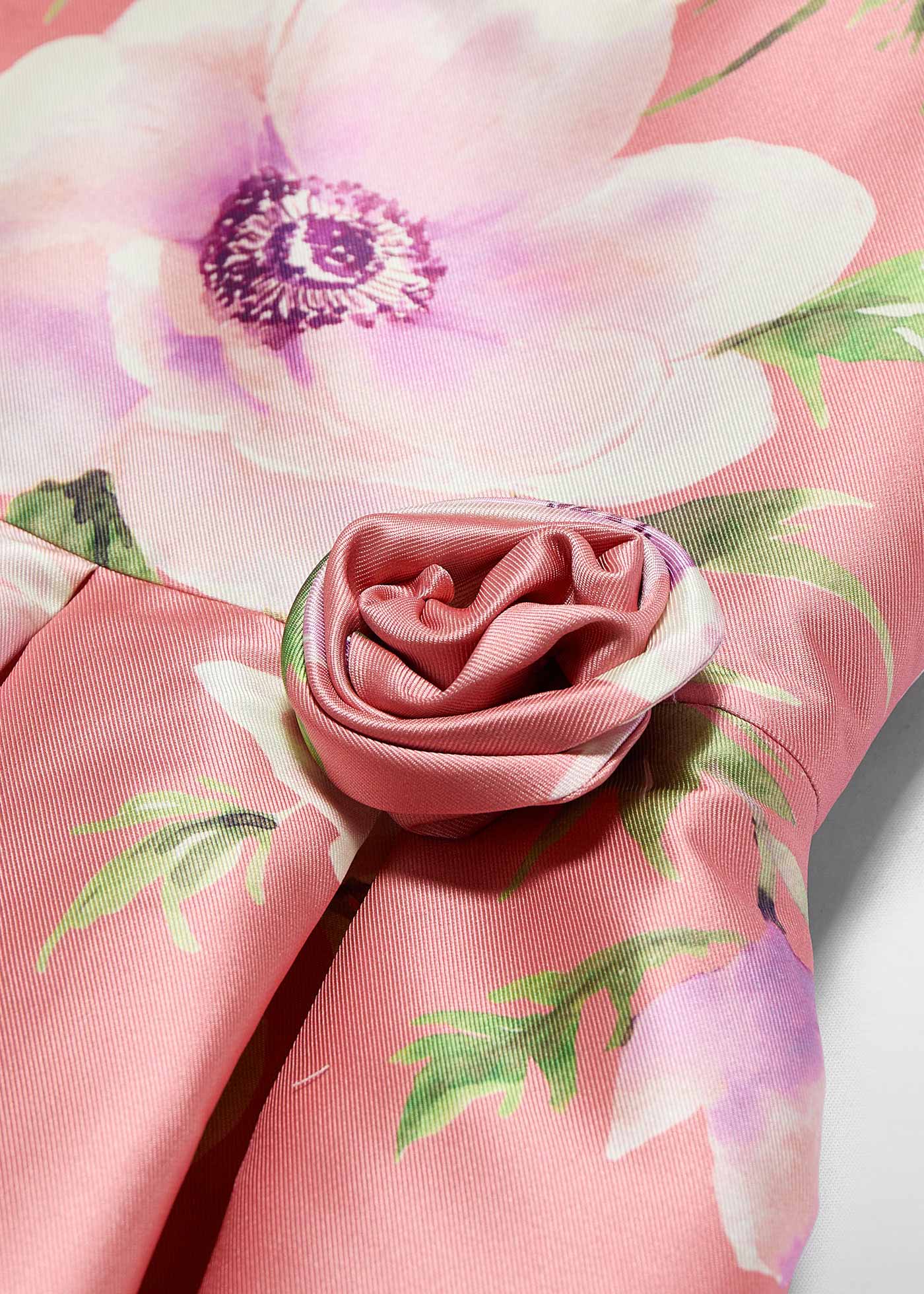 Abito mikado fiori bambina
