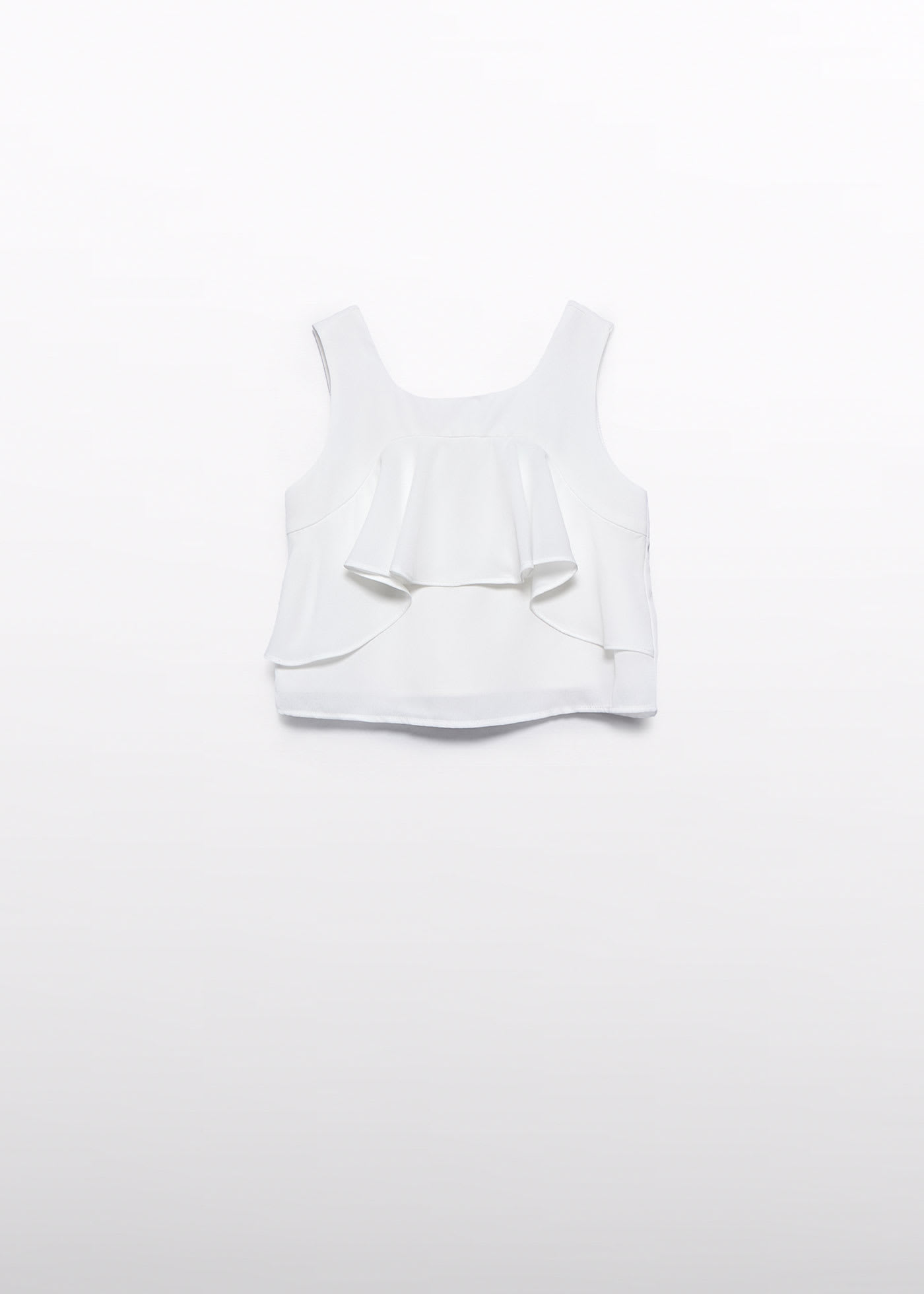 Top volant chiffon bambina