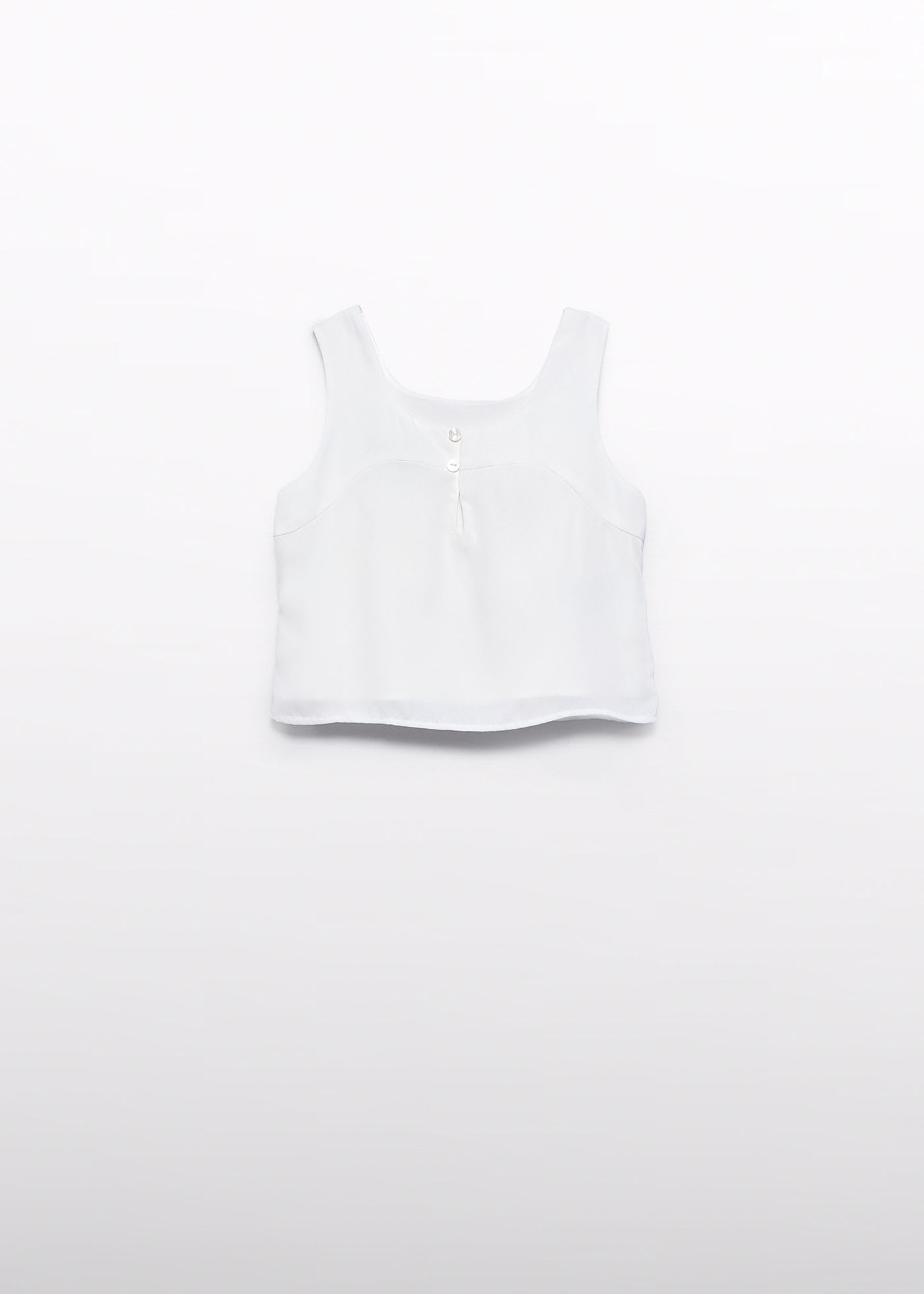 Top volant chiffon bambina