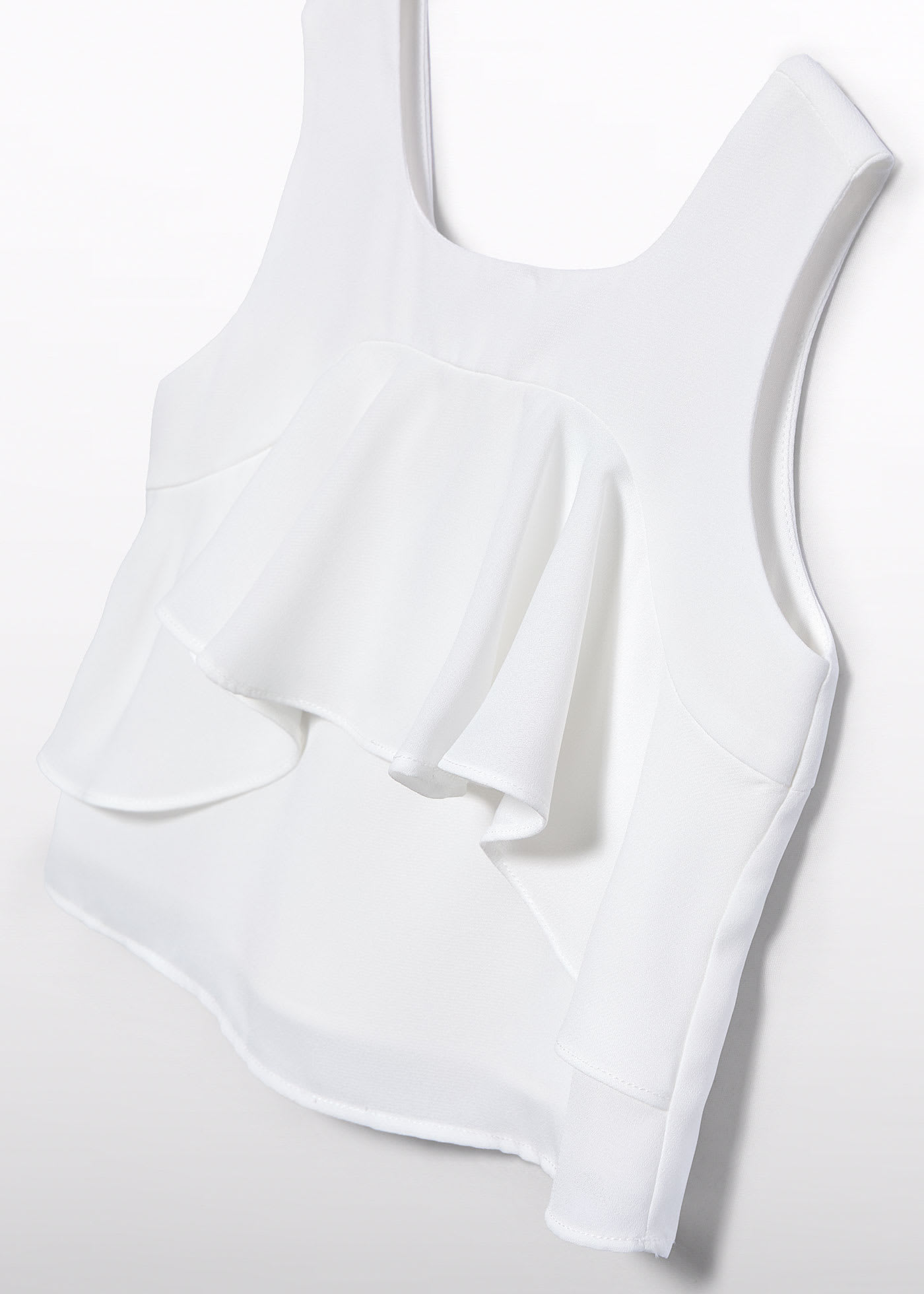 Top volant chiffon bambina