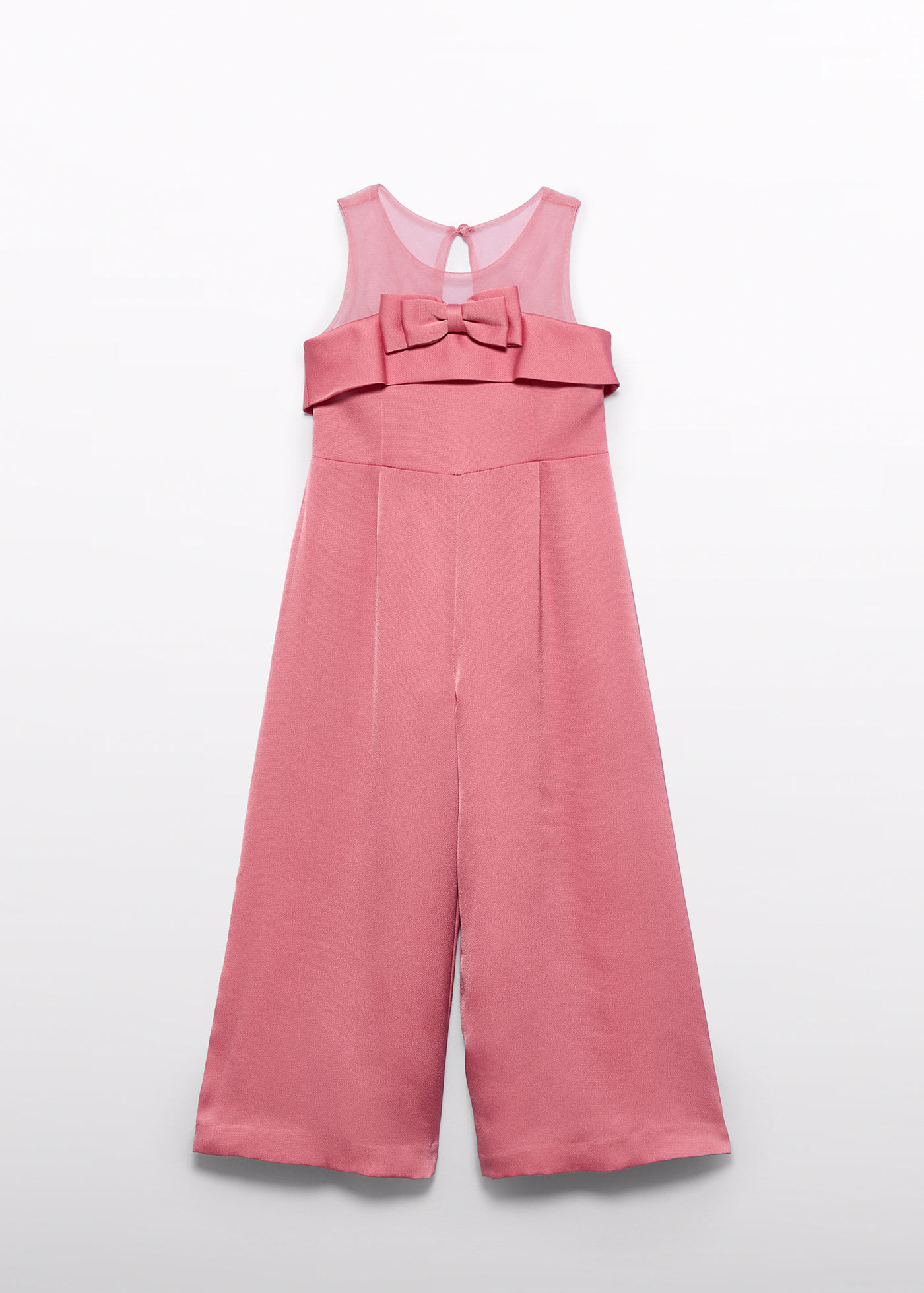 Girl crepe flowy jumpsuit