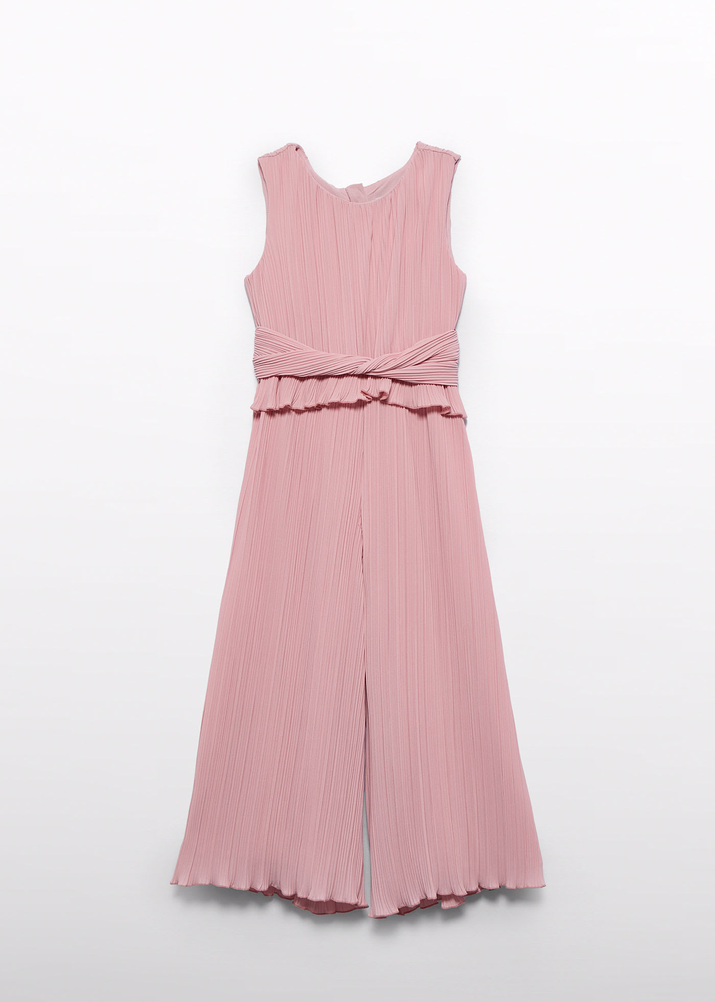 Girl pleated chiffon jumpsuit