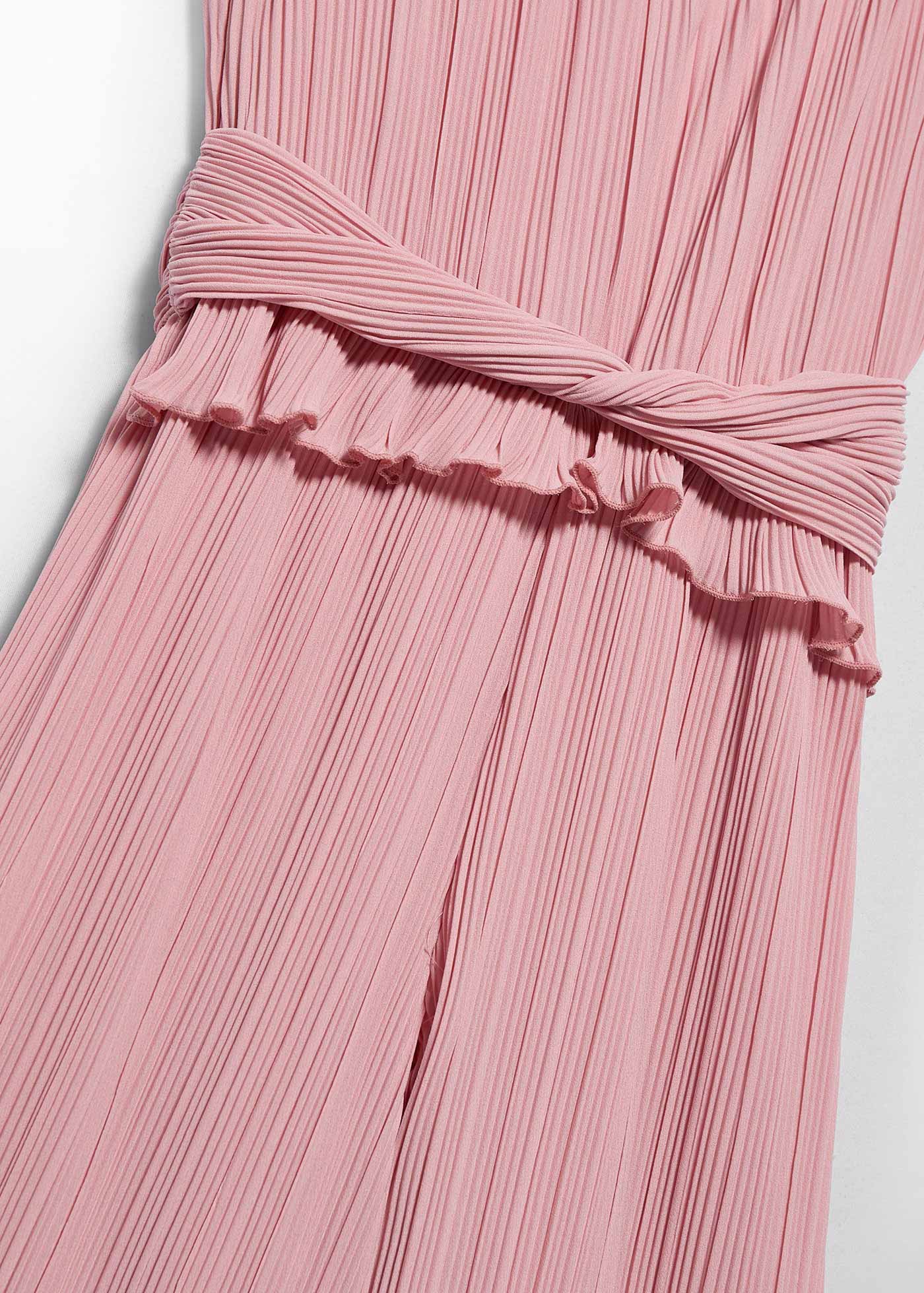 Girl pleated chiffon jumpsuit