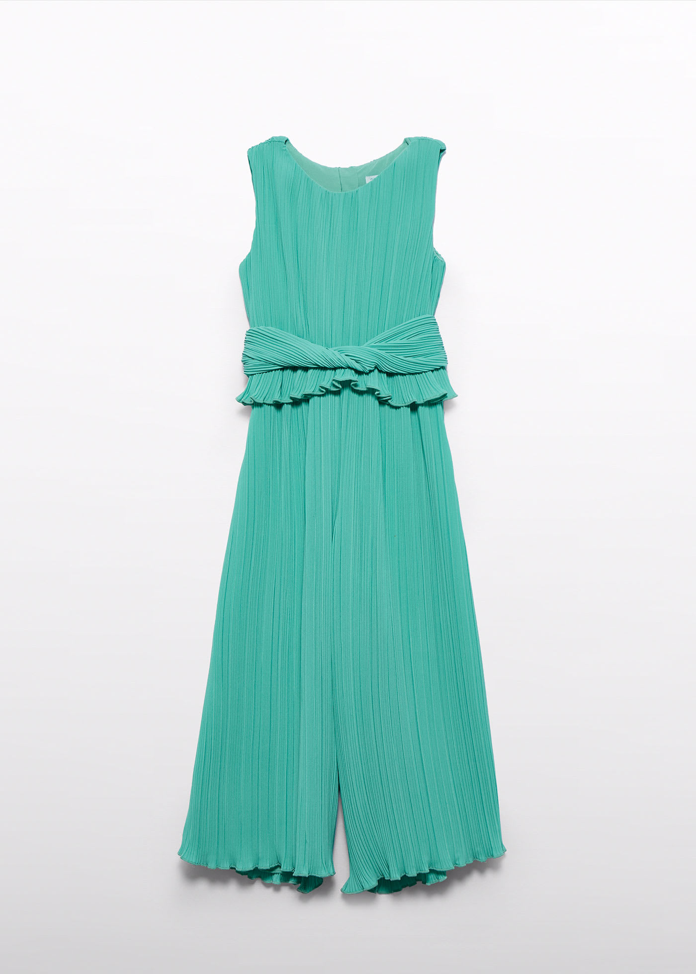 Girl pleated chiffon jumpsuit