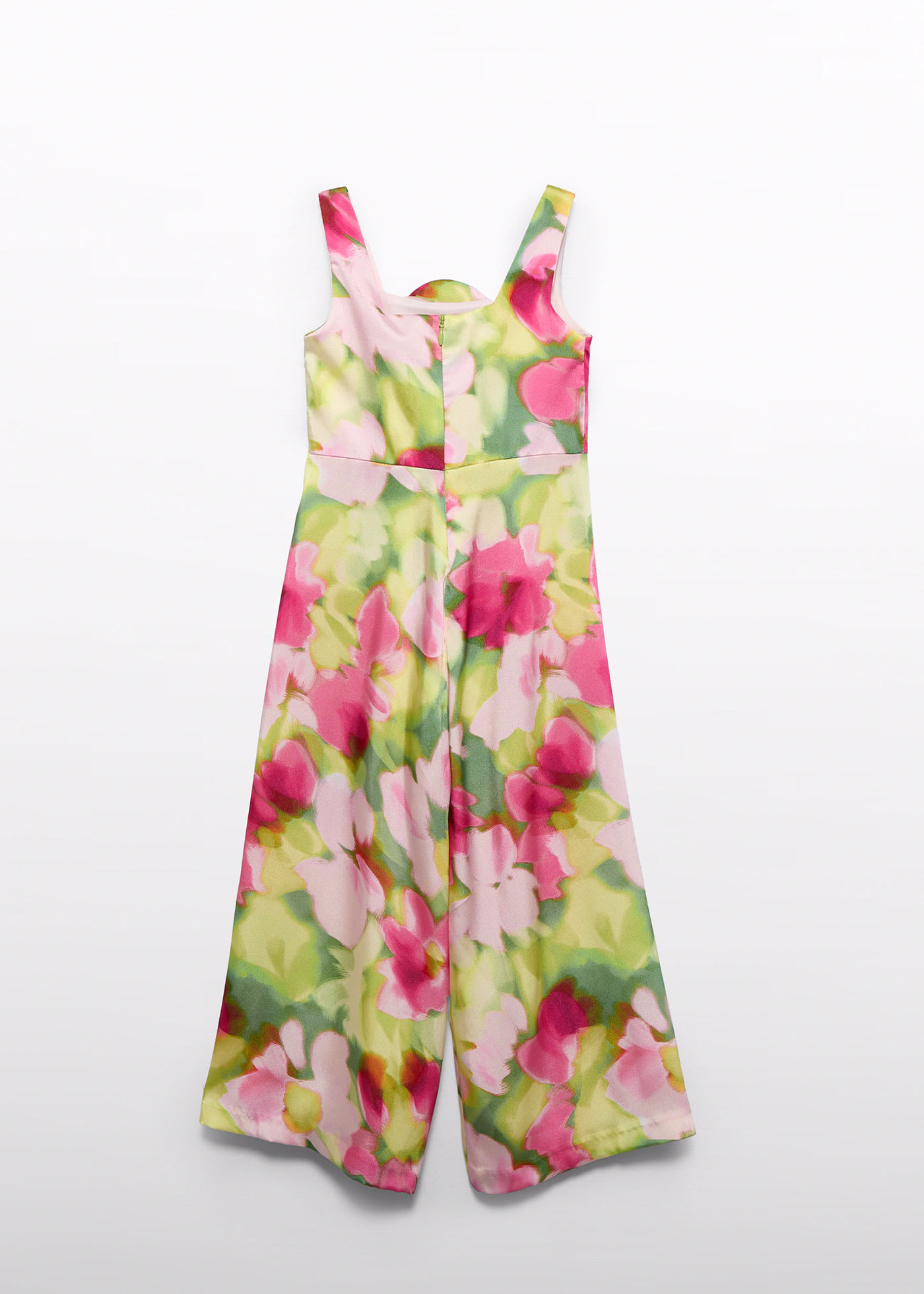 Girl watercolor print jumpsuit