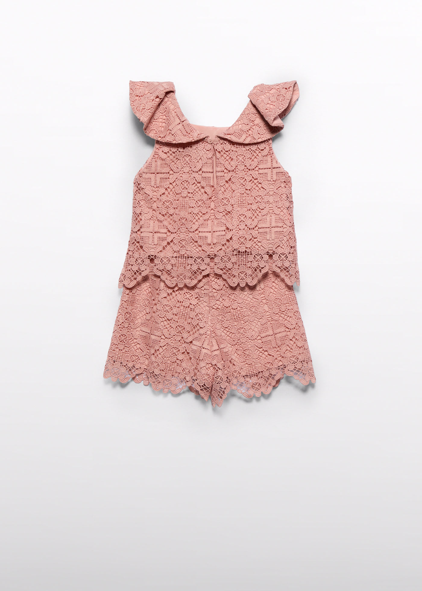 Completo bermuda pizzo bambina