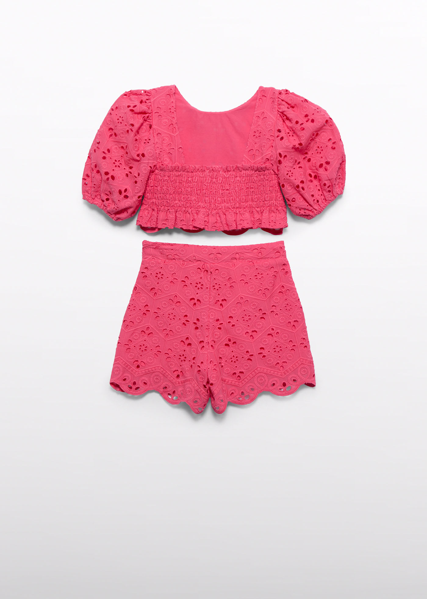 Completo bermuda ricamo bambina