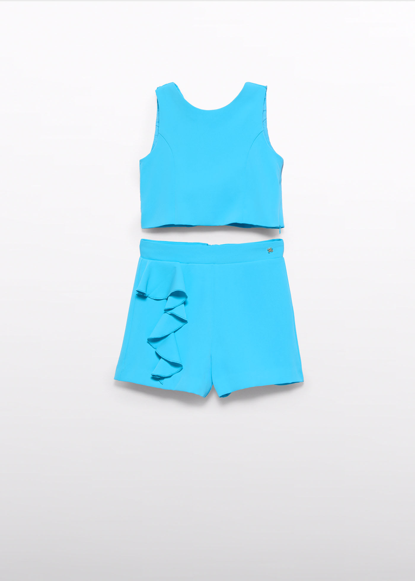 Conjunto bermuda crepe folho menina