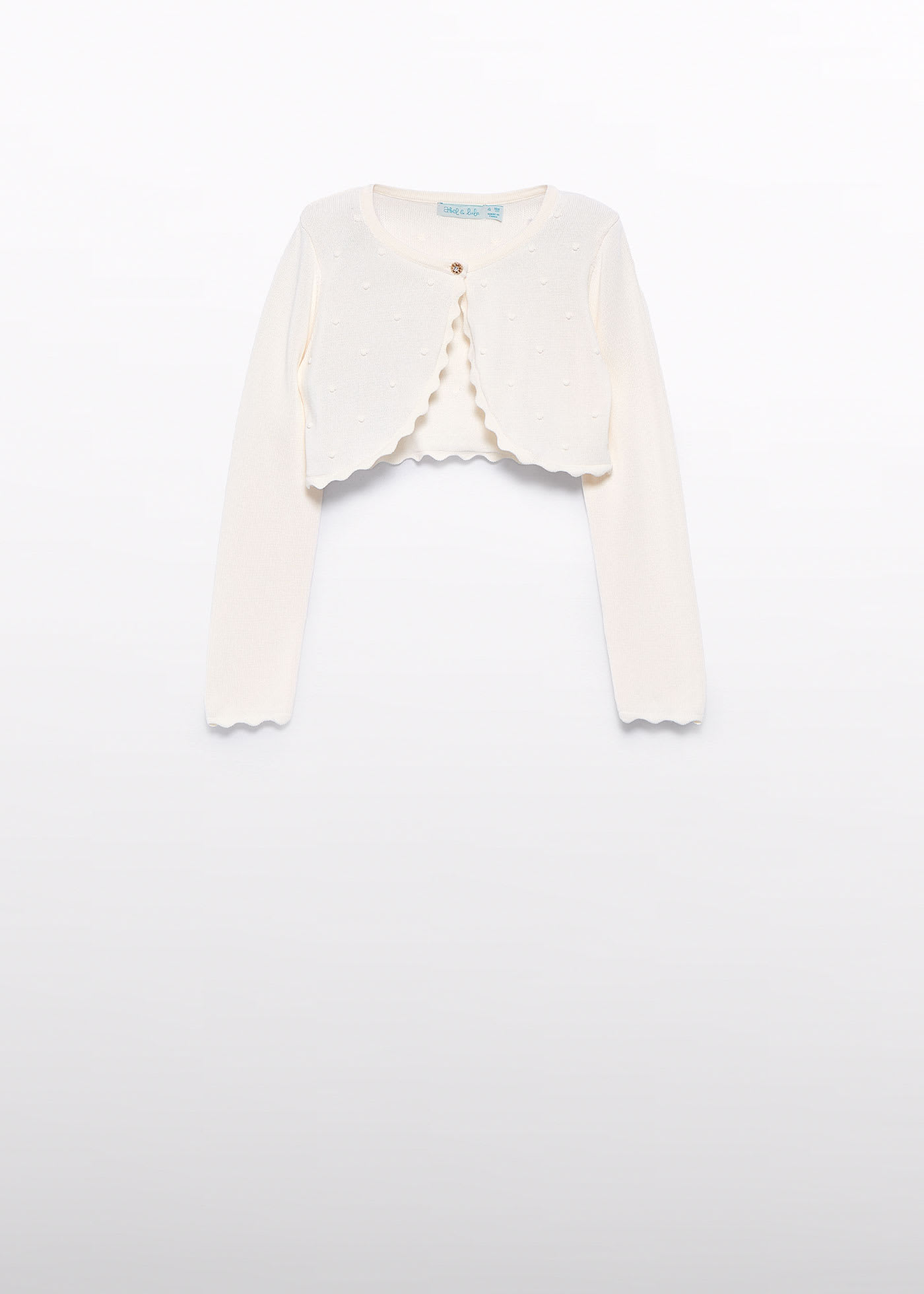 Bolero tricot ondas menina