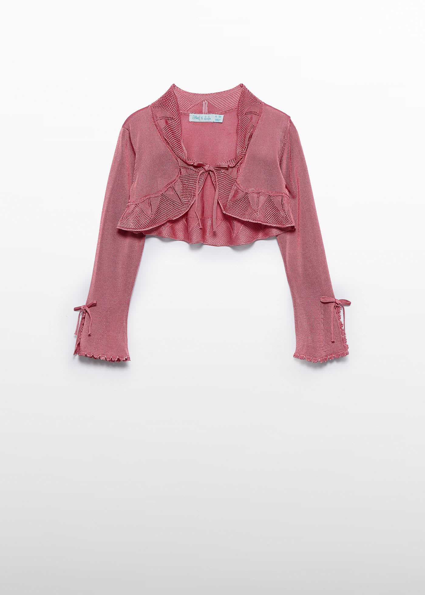 Cardigan maglia manica a campana bambina
