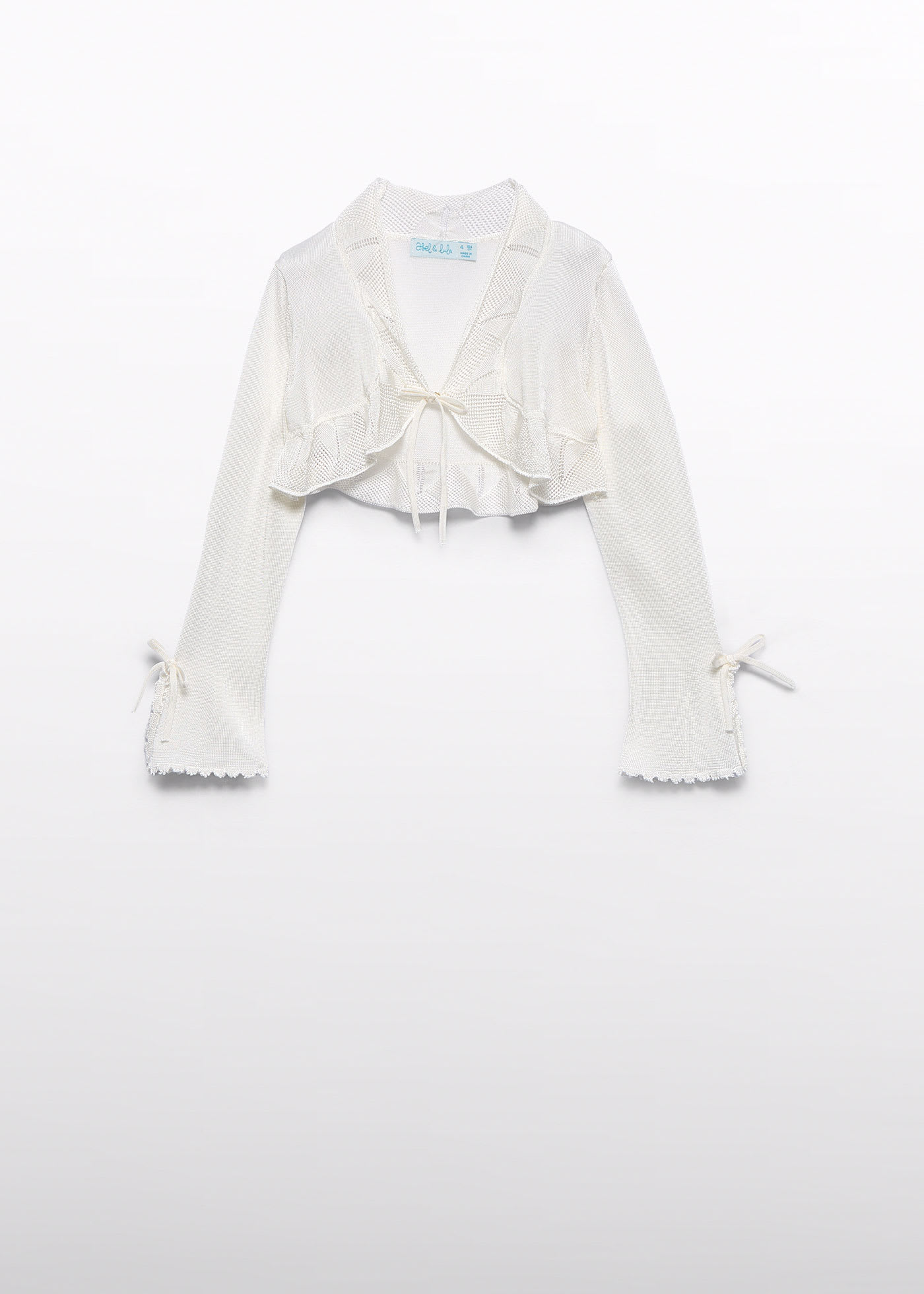 Cardigan maglia manica a campana bambina