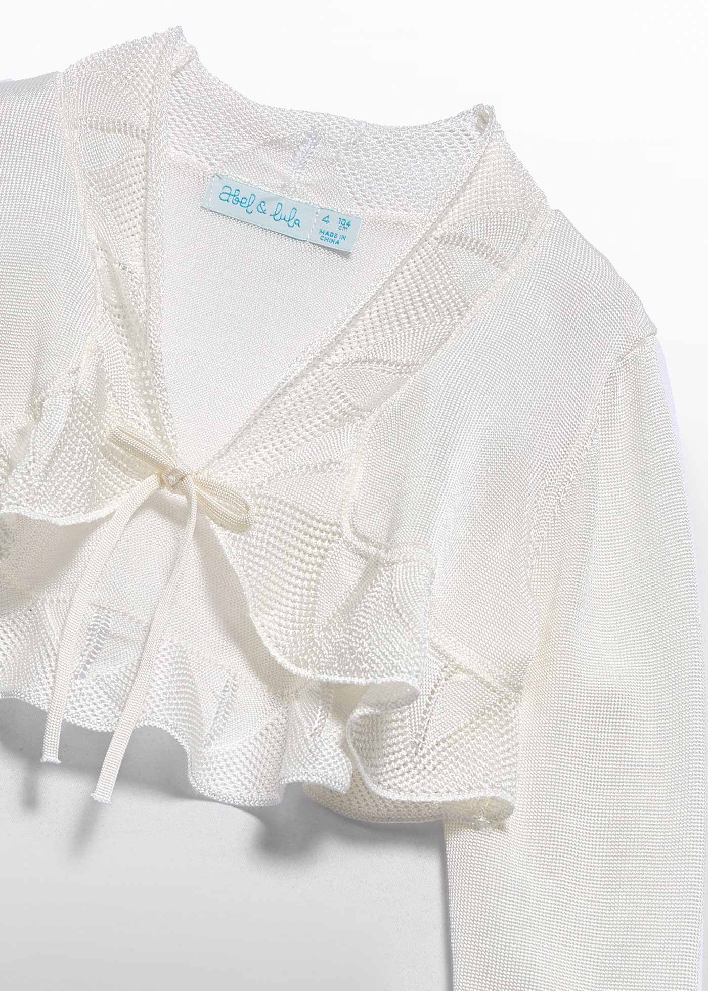 Cardigan maglia manica a campana bambina