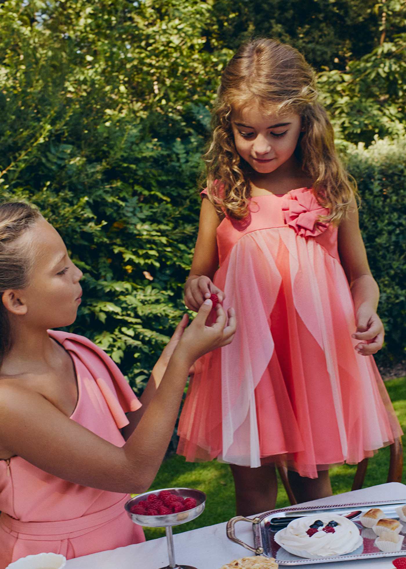 Vestido capas tul niña