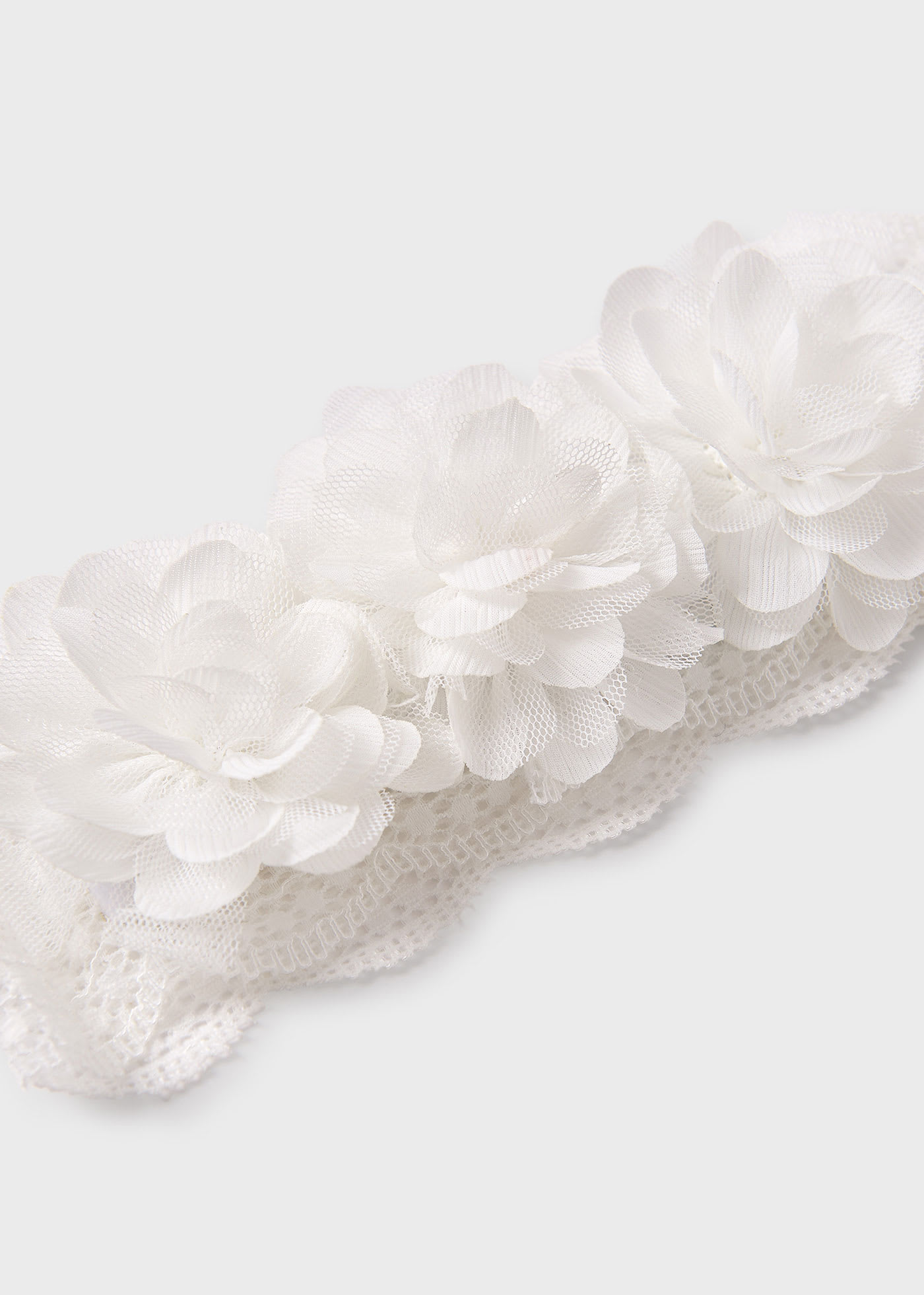 Bandeau en dentelle à fleurs bébé