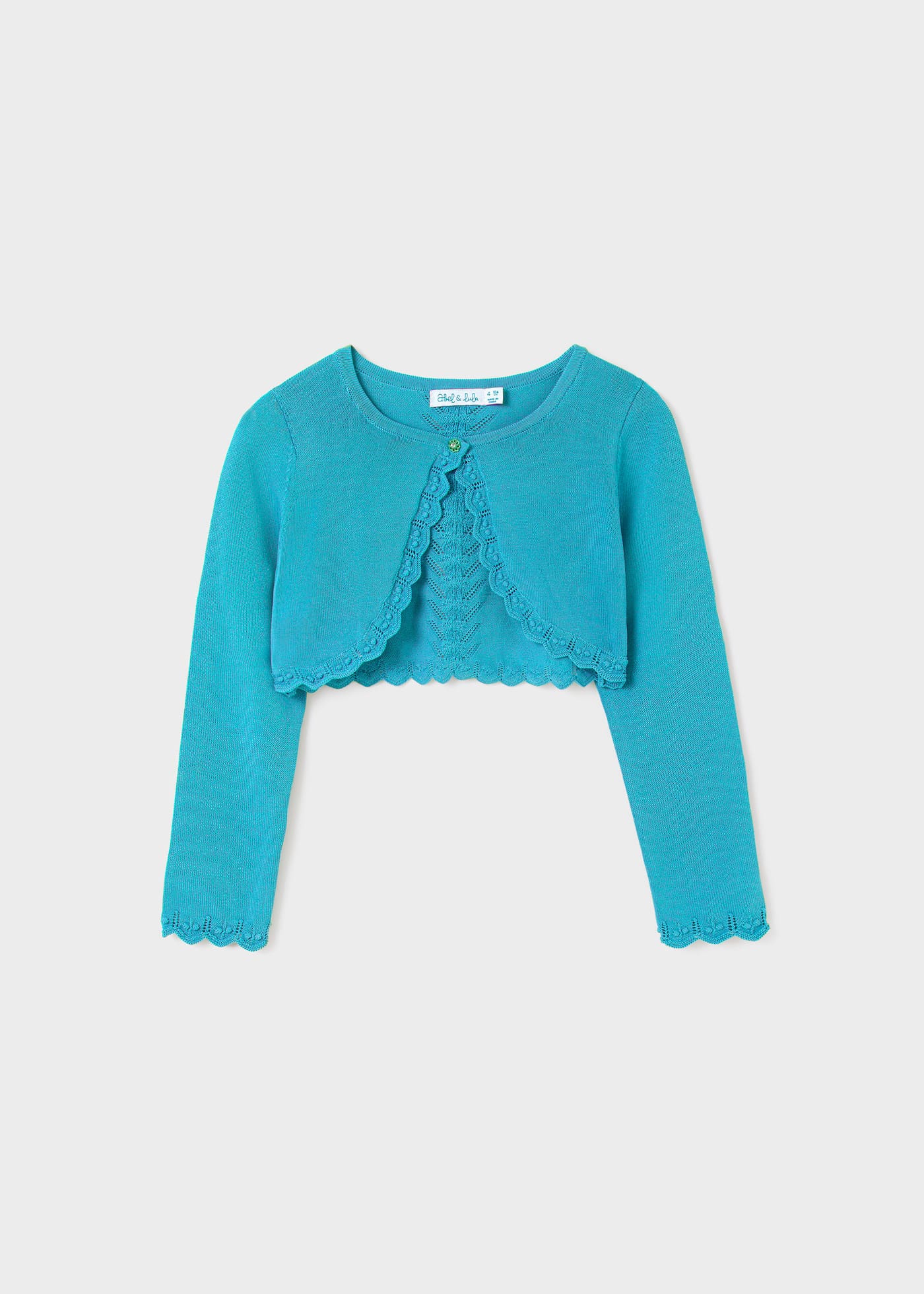 Rebeca tricot tipo bolero niña