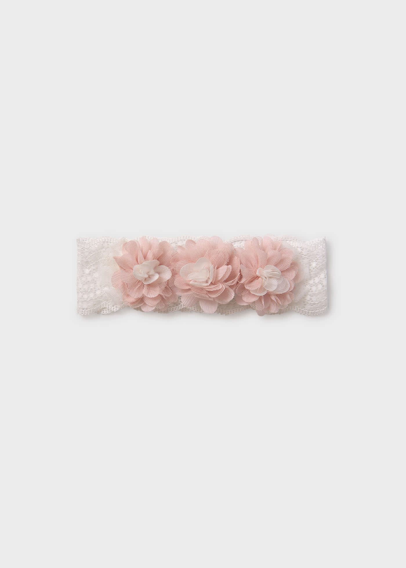 Fita renda flores bebé